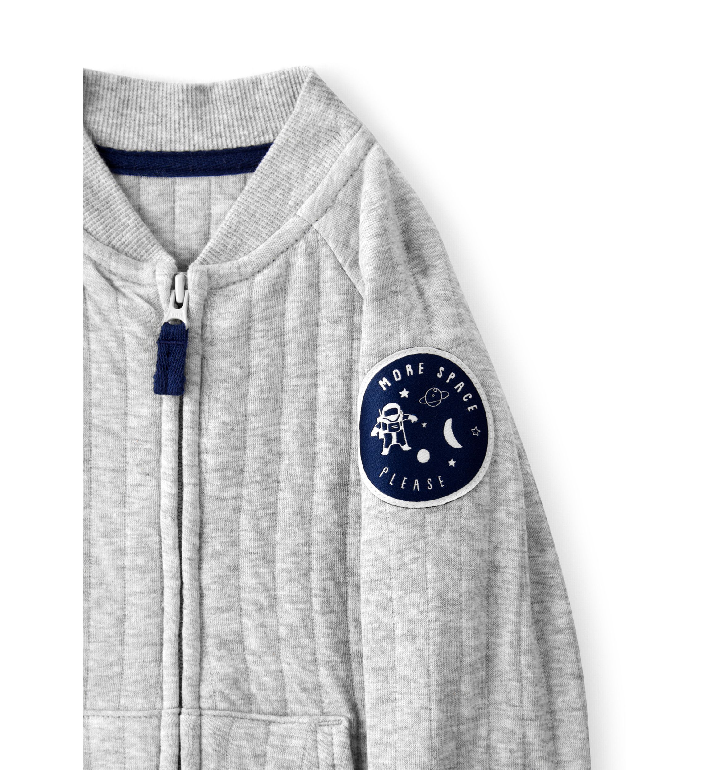 Baby Boys Quilted Zip Jumpsuit