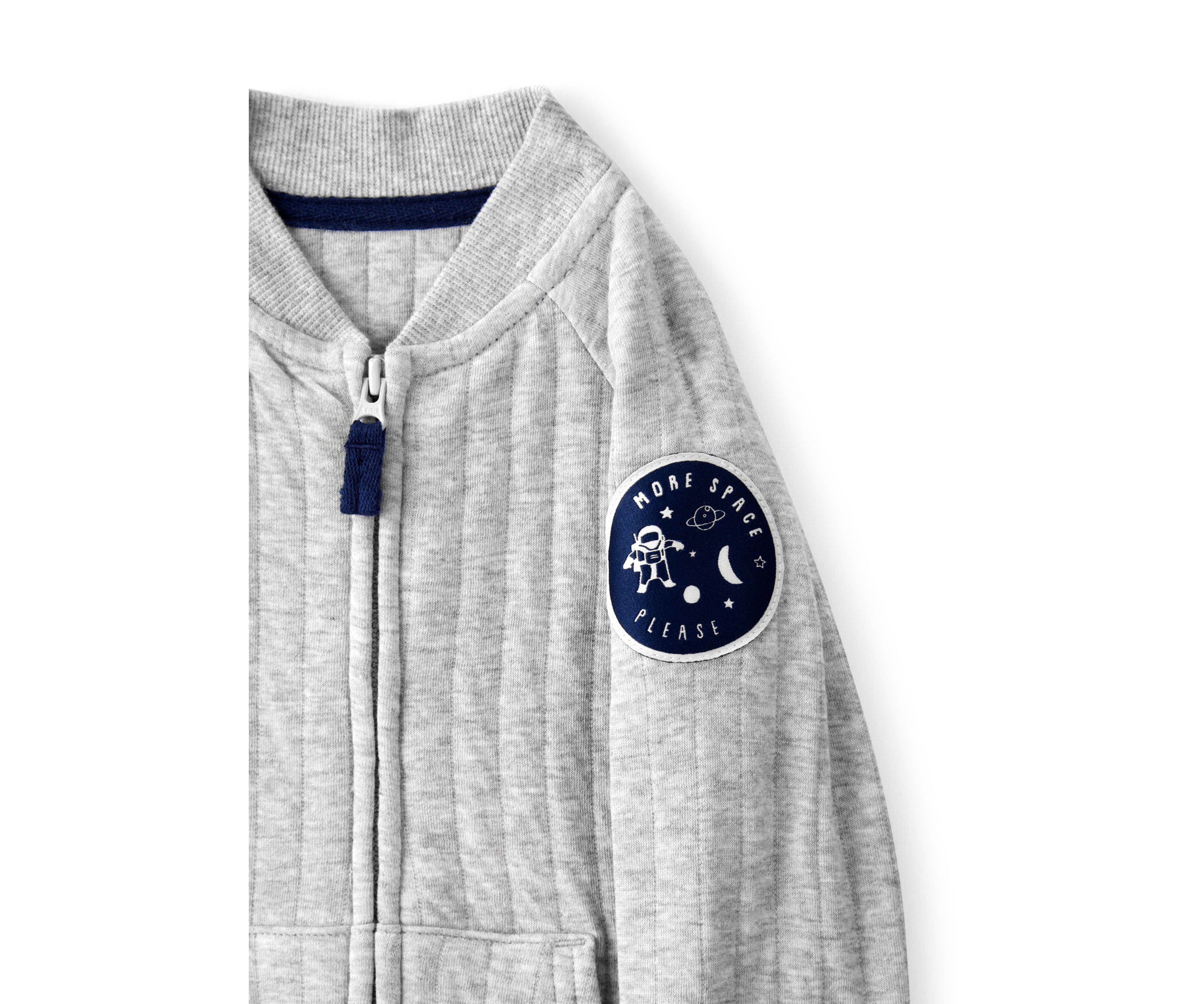 Baby Boys Quilted Zip Jumpsuit