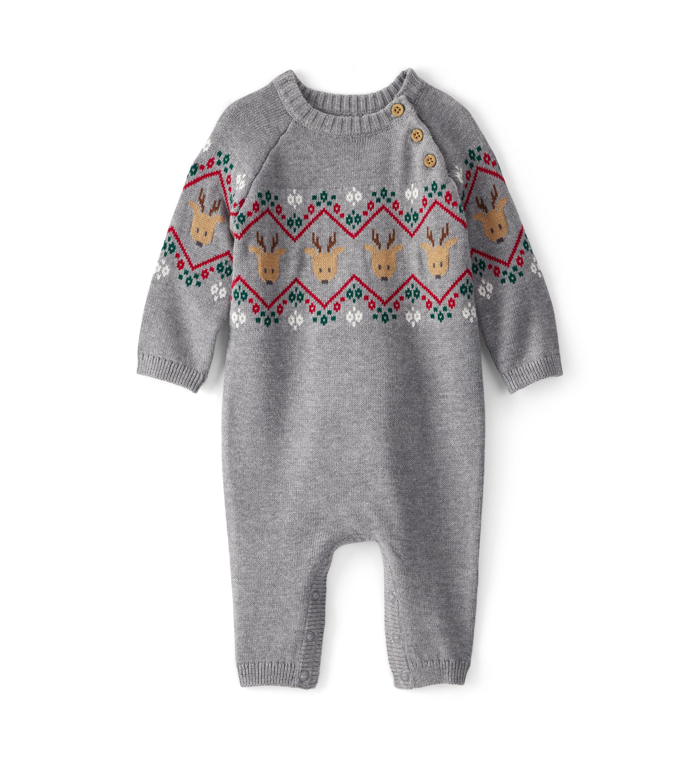 Baby Boys Fair Isle Printed Jumpsuit