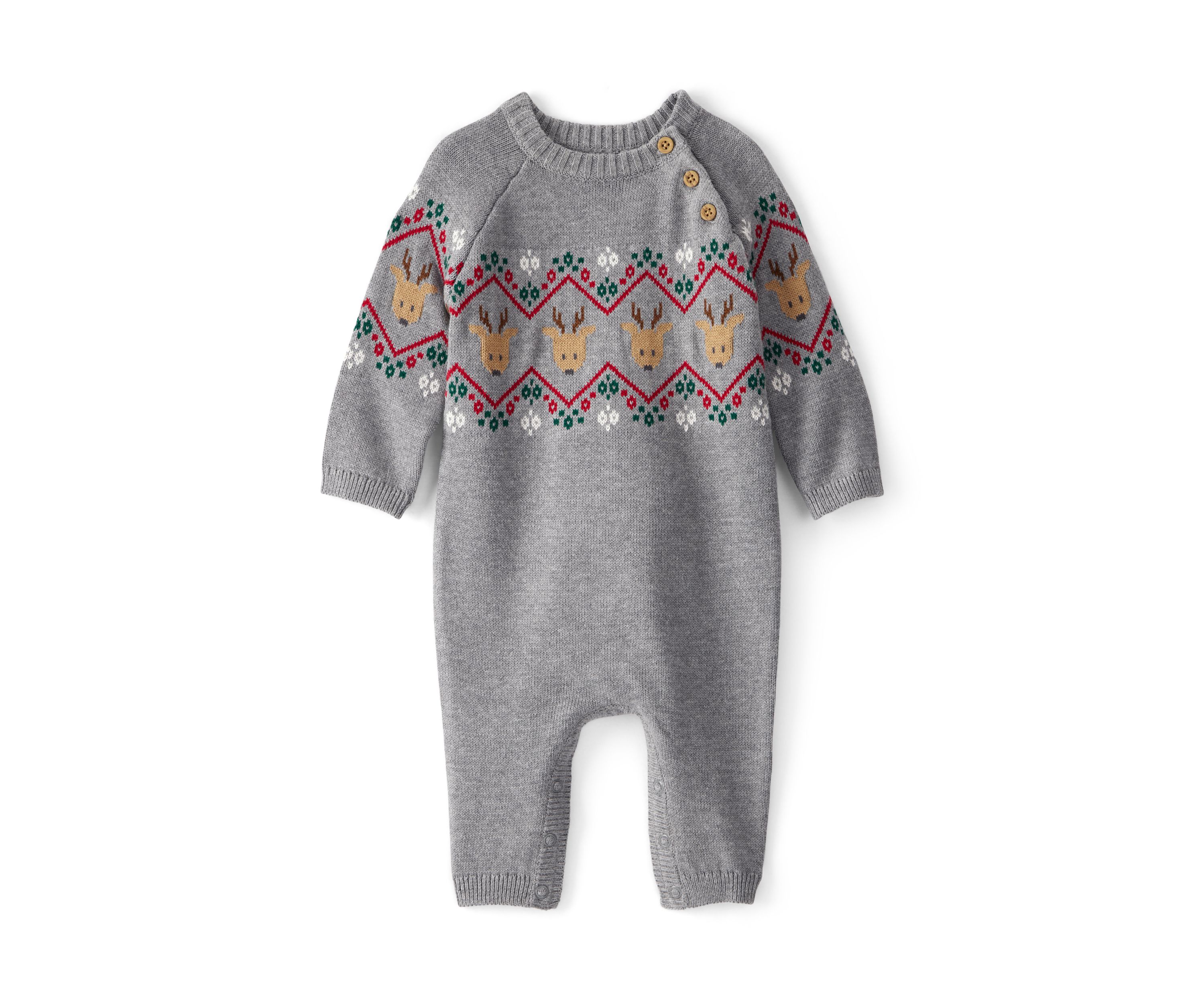 Baby Boys Fair Isle Printed Jumpsuit