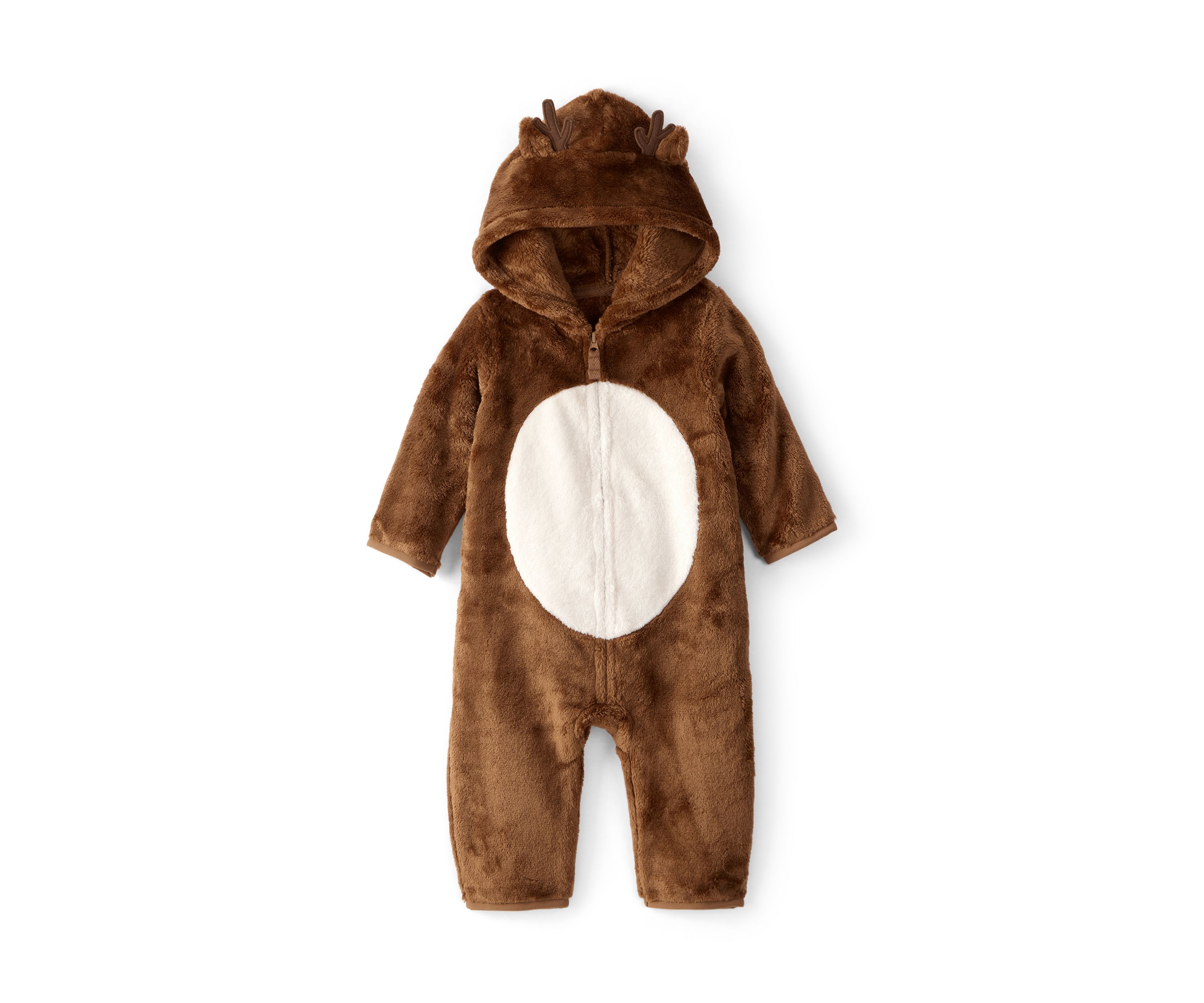 Baby Boys Reindeer Hooded Jumpsuit