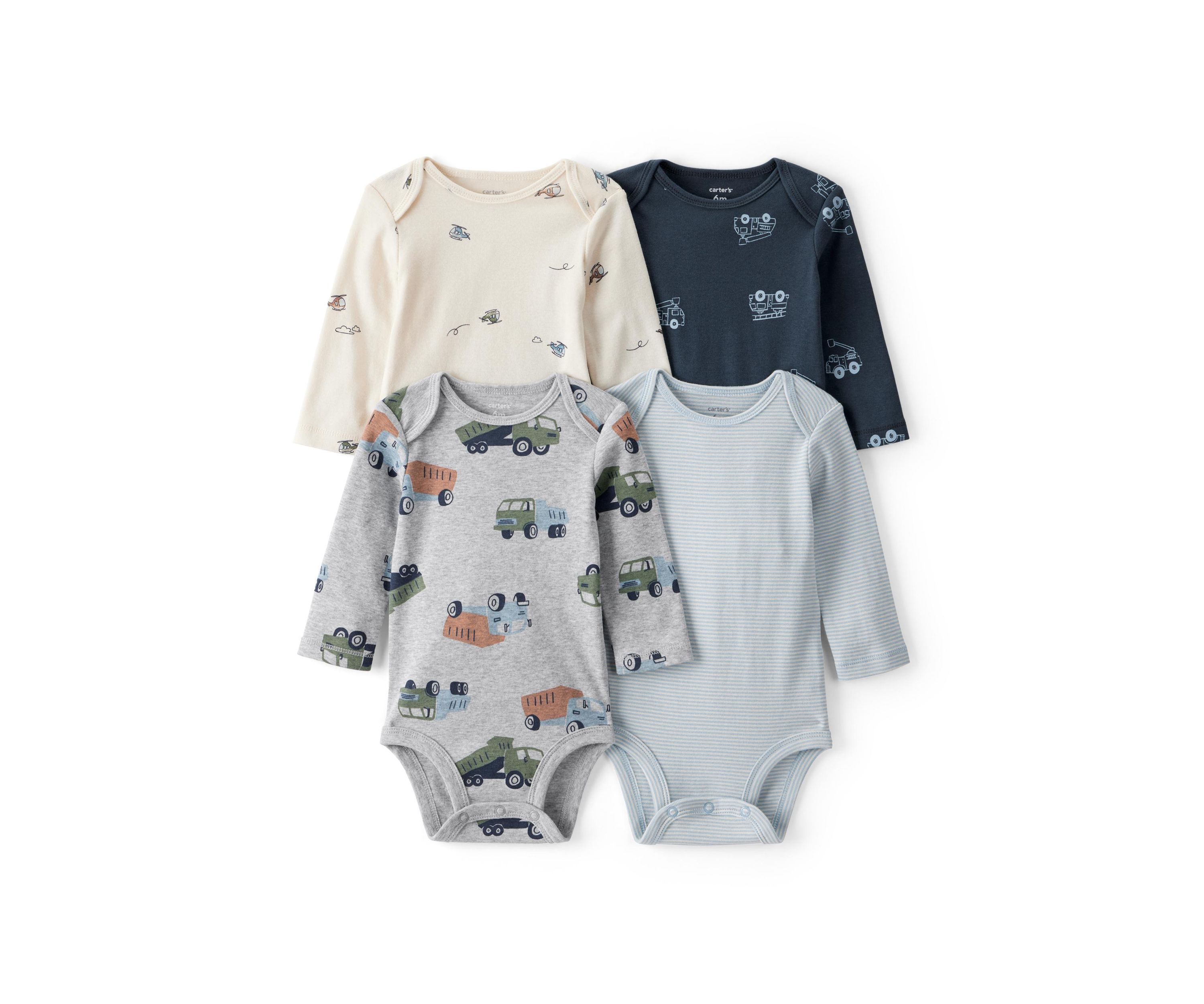 Baby Boys Bodysuit Set - 4 Pack