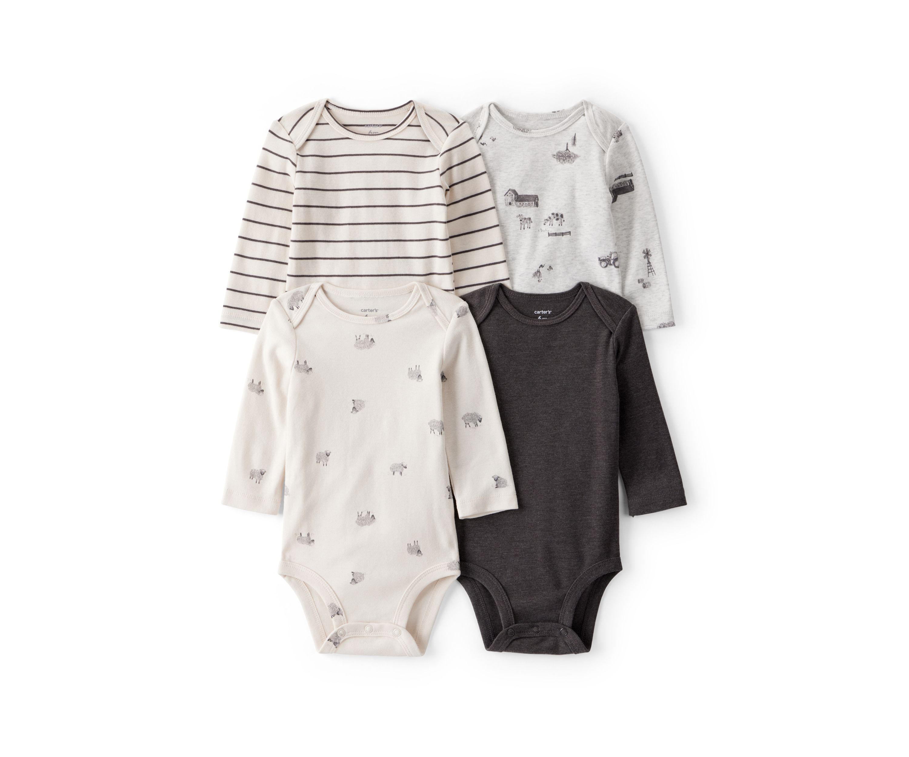 Baby Boys Bodysuits Set - 4 Pack