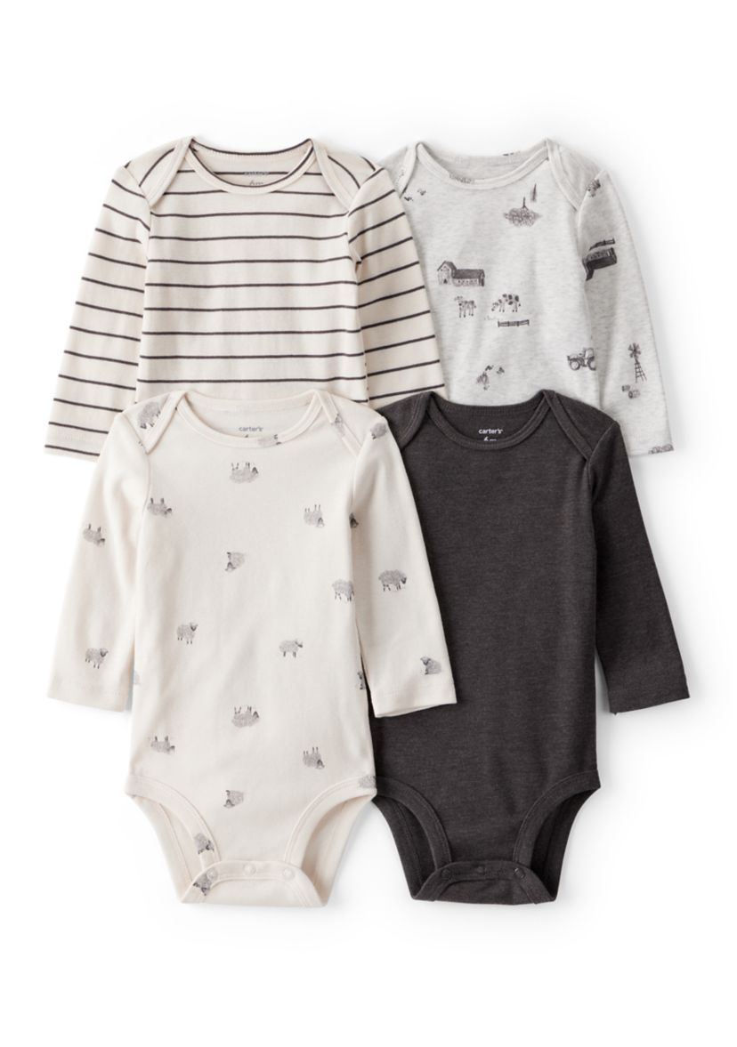 Baby Boys Bodysuits Set - 4 Pack