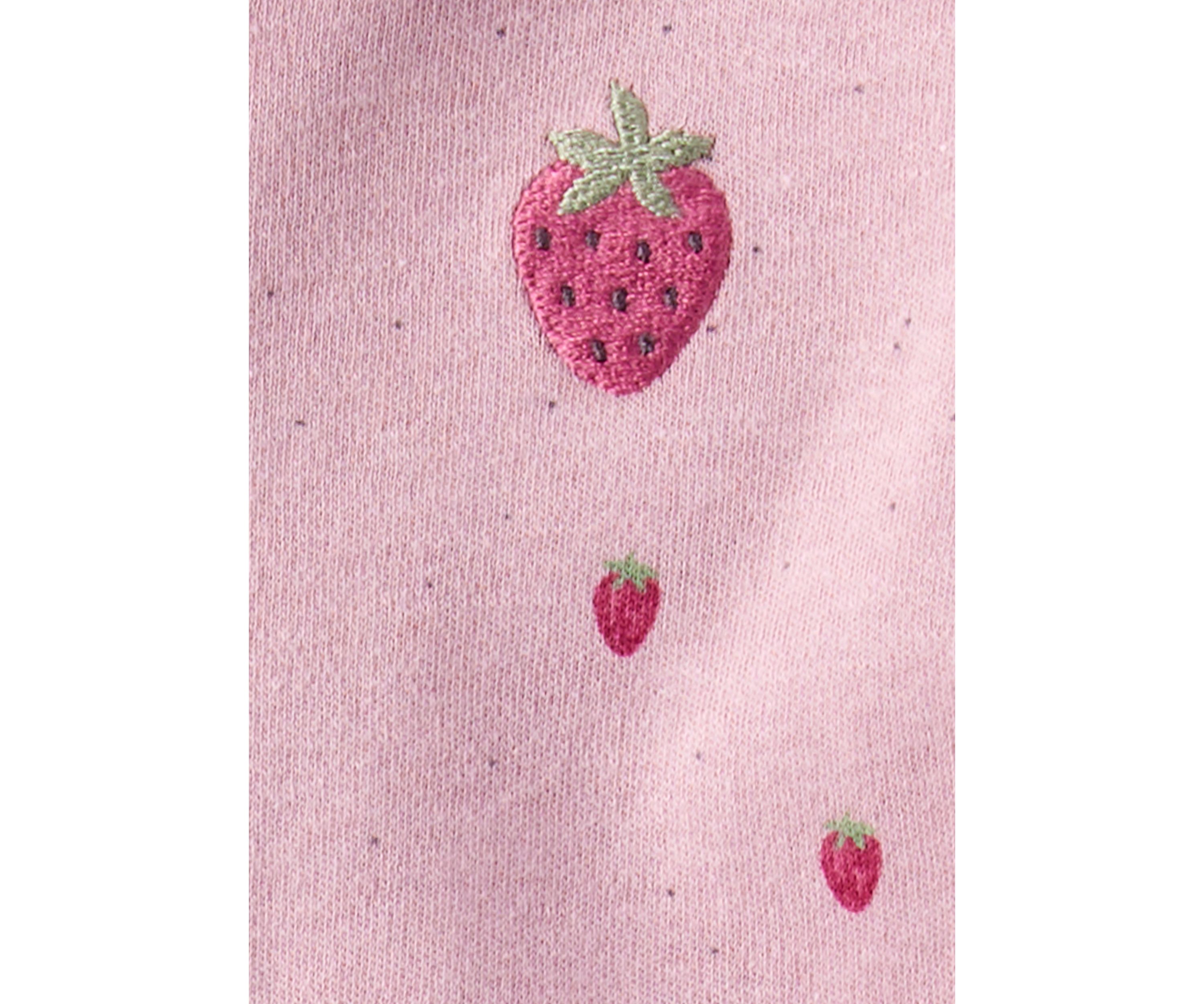 Baby Girls Strawberry Printed Footie Pajamas