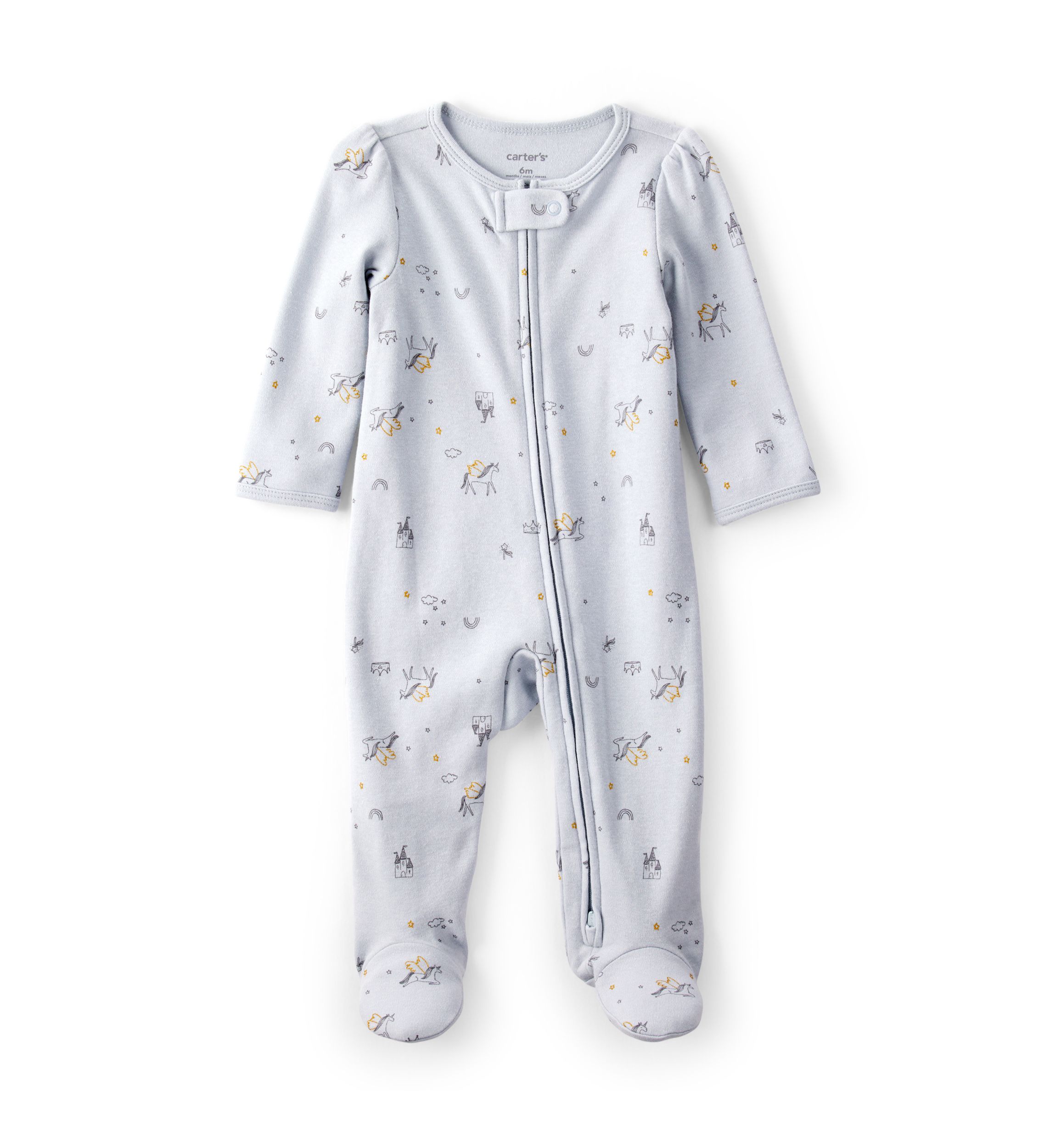 Baby Girls Printed Footie Pajamas
