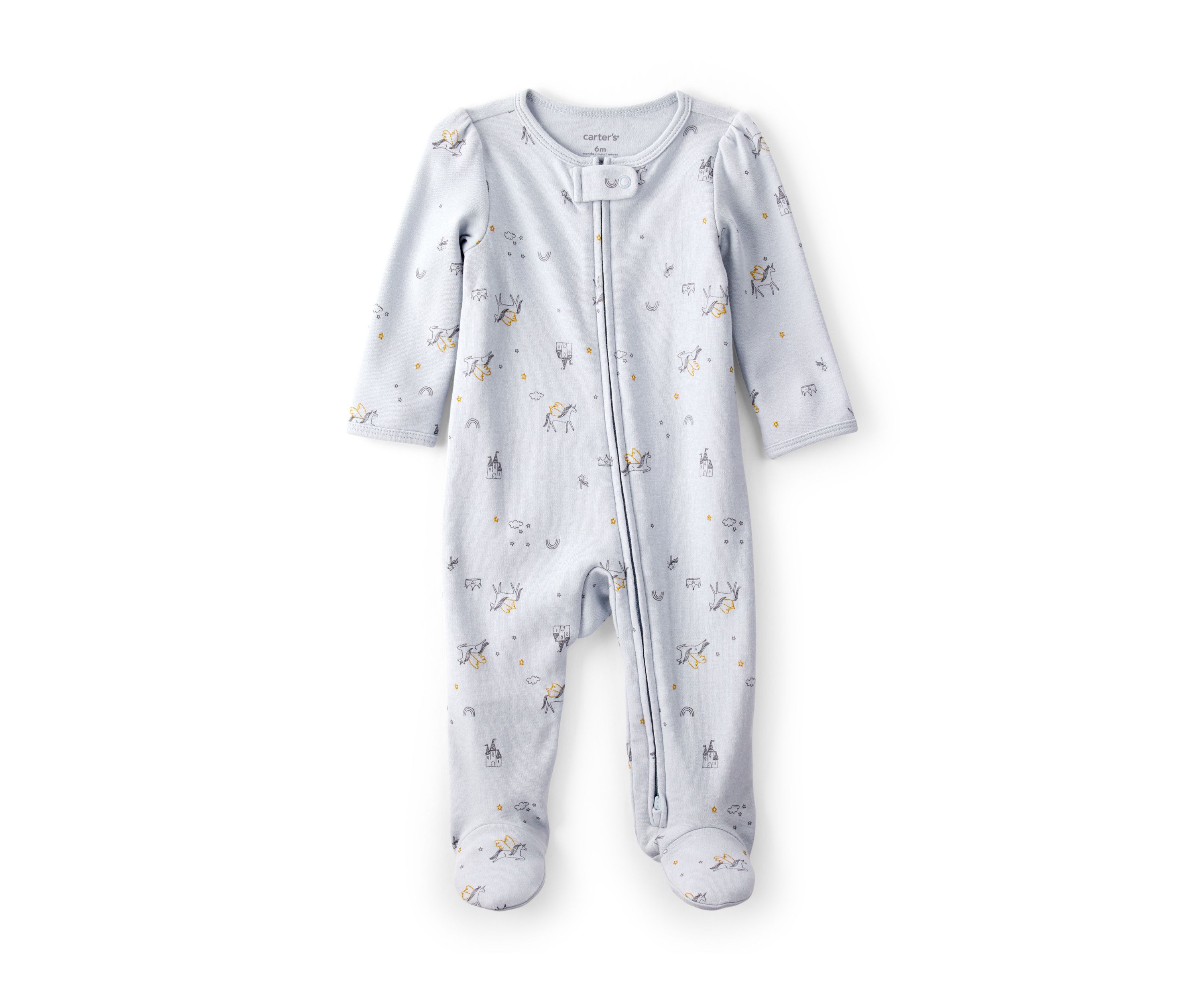 Baby Girls Printed Footie Pajamas