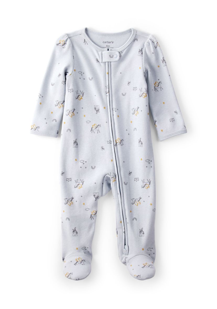 Baby Girls Printed Footie Pajamas