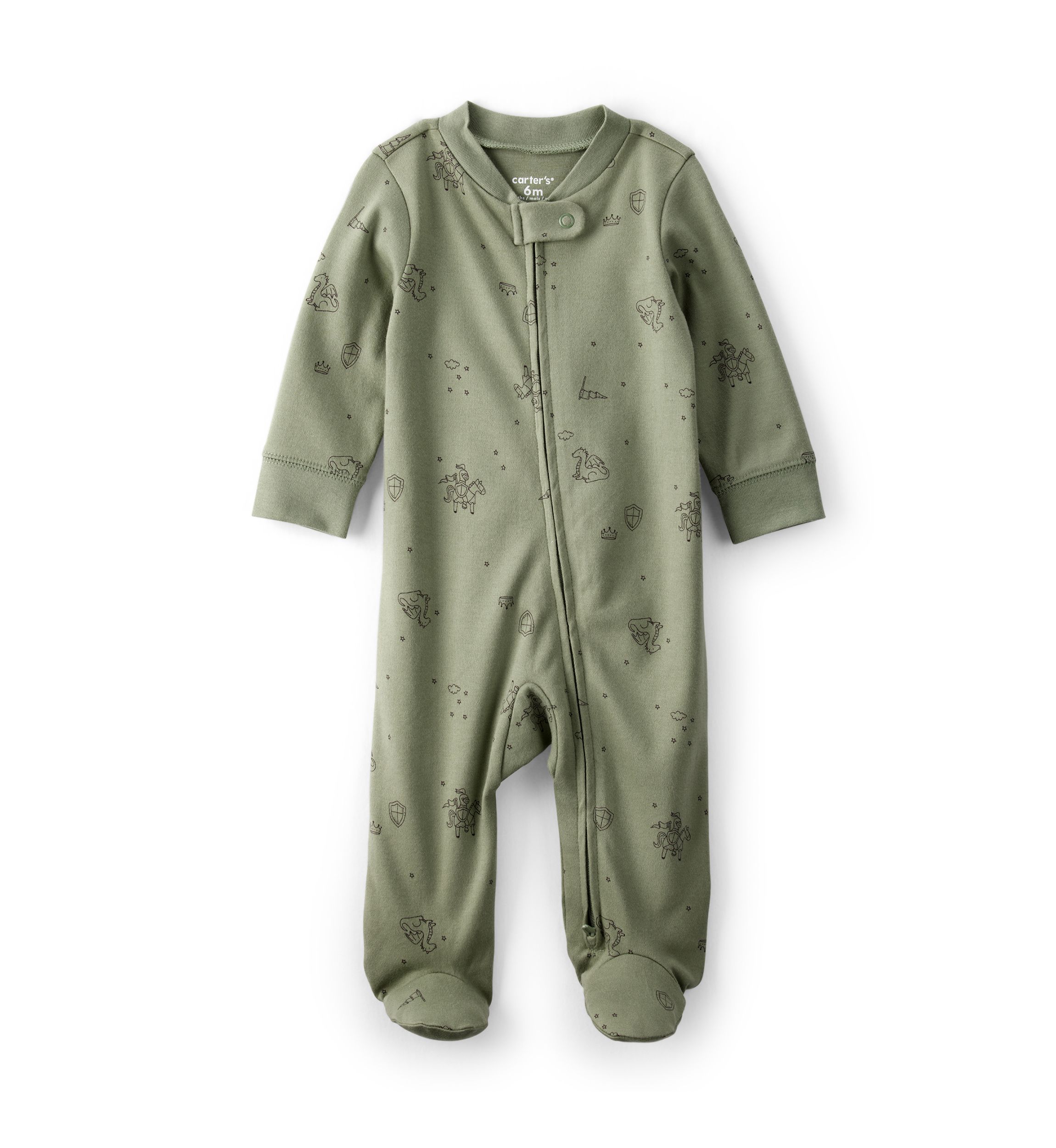 Baby Boys Printed Footie Pajamas
