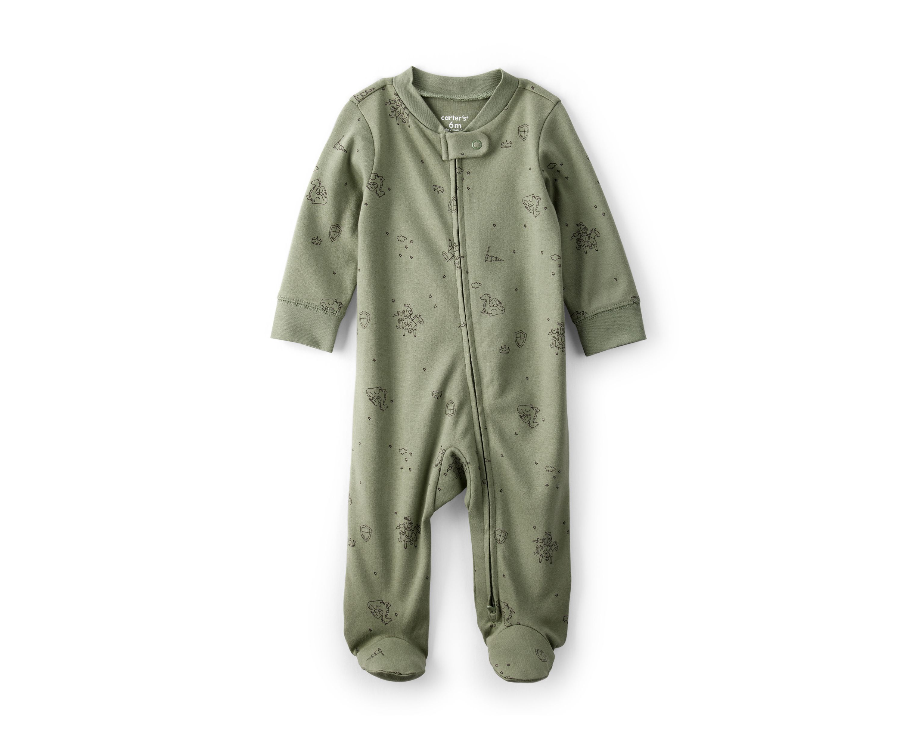 Baby Boys Printed Footie Pajamas