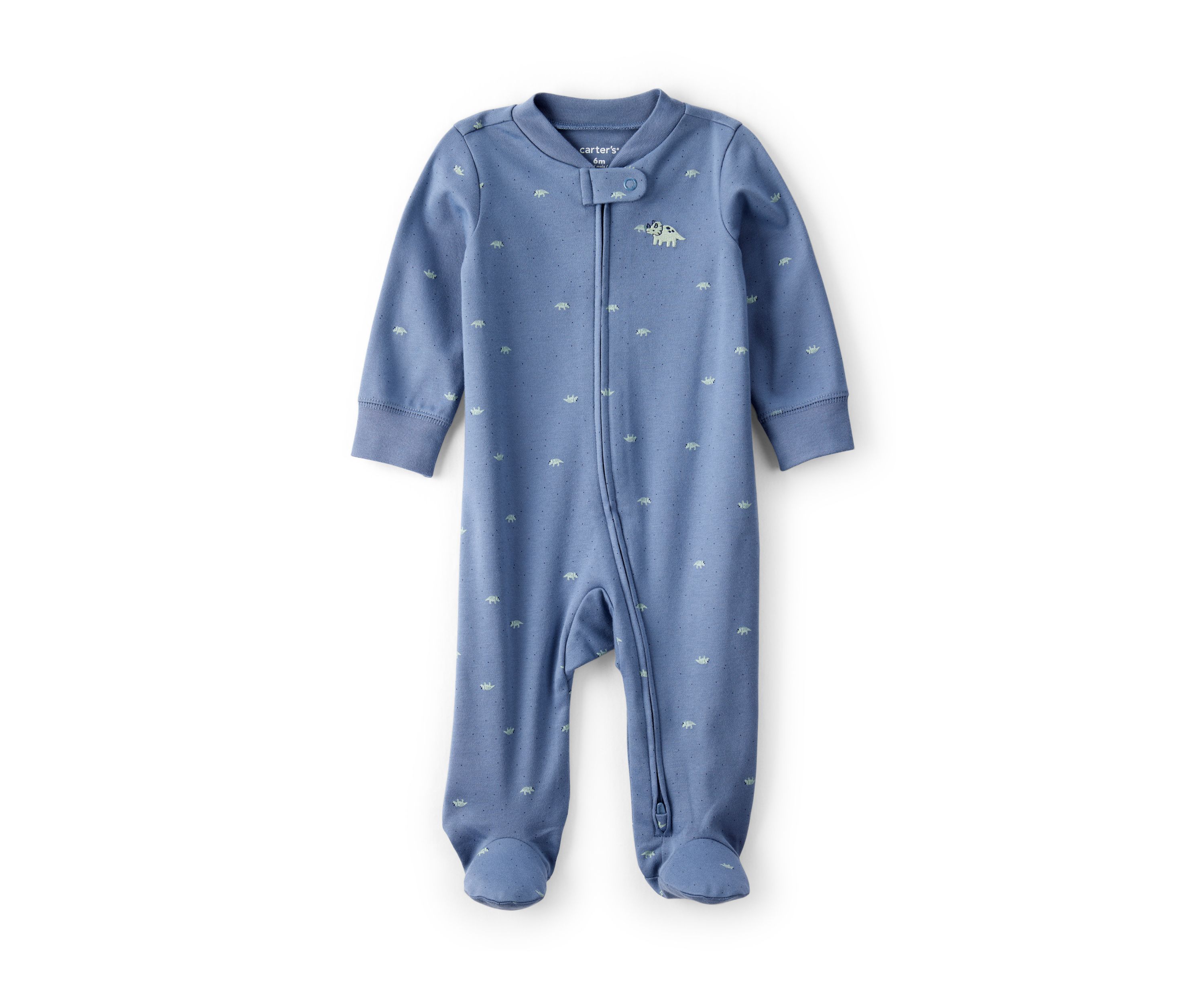 Baby Boys Printed Interlock Footie Pajamas