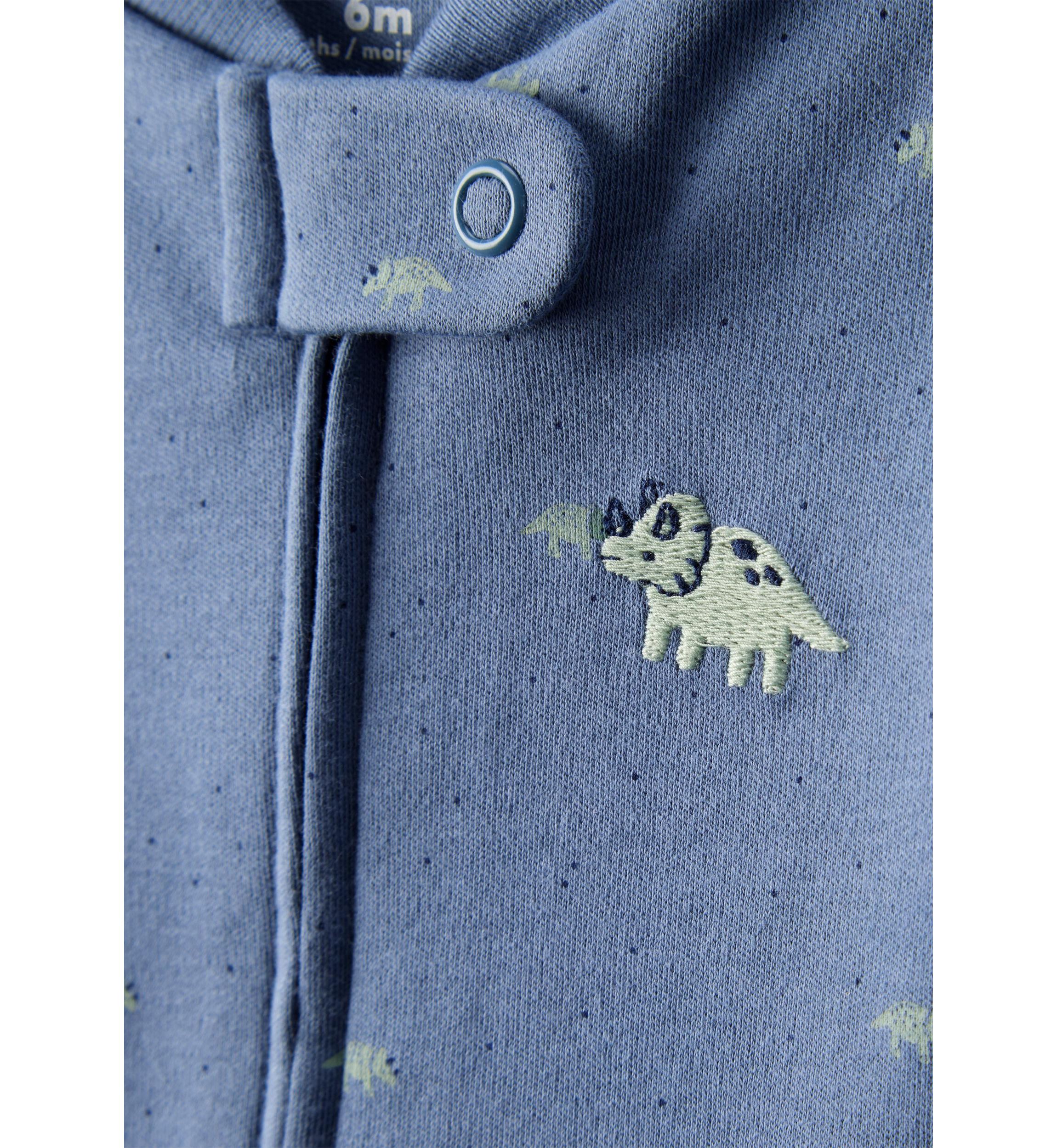 Baby Boys Printed Interlock Footie Pajamas