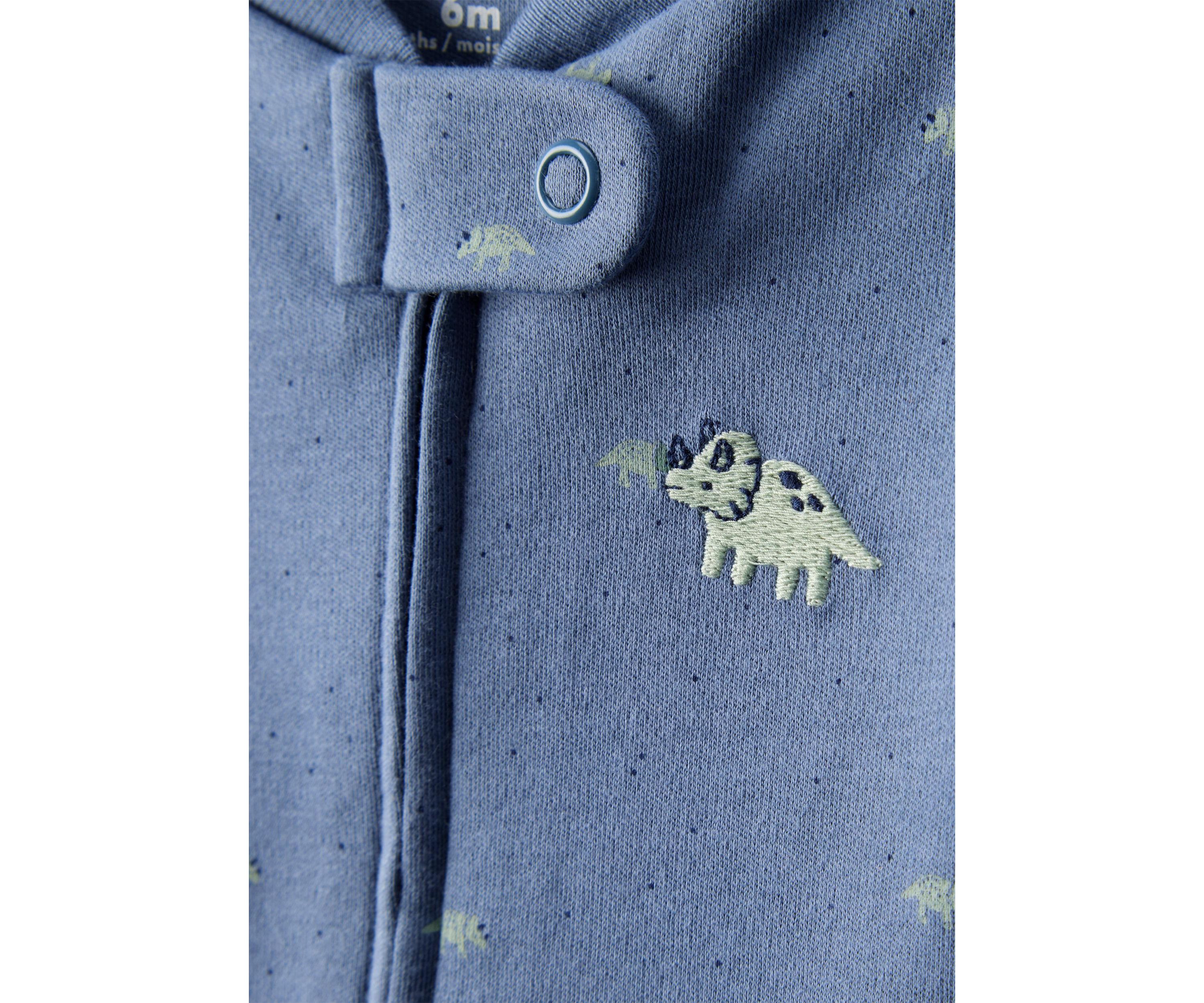 Baby Boys Printed Interlock Footie Pajamas