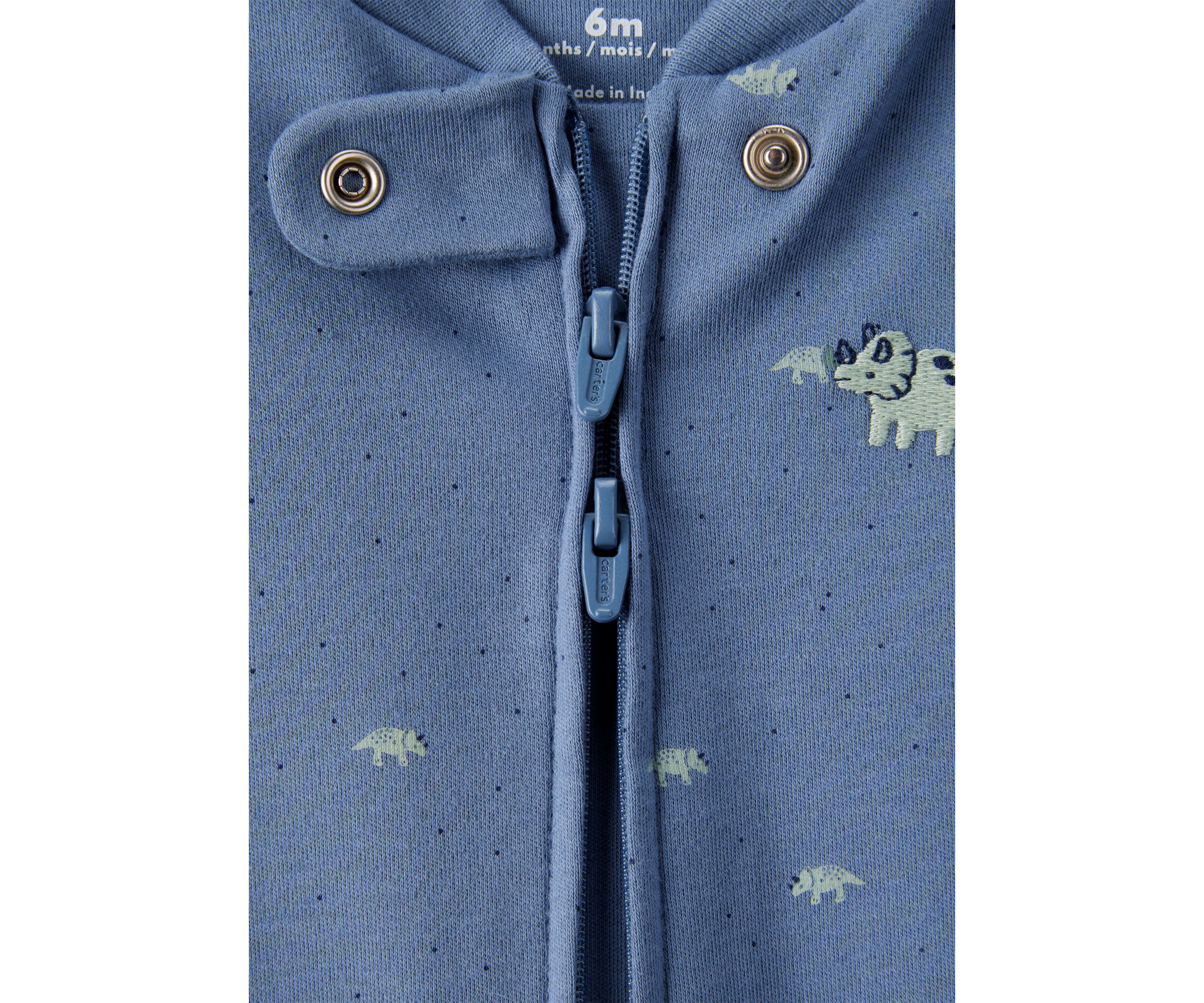 Baby Boys Printed Interlock Footie Pajamas