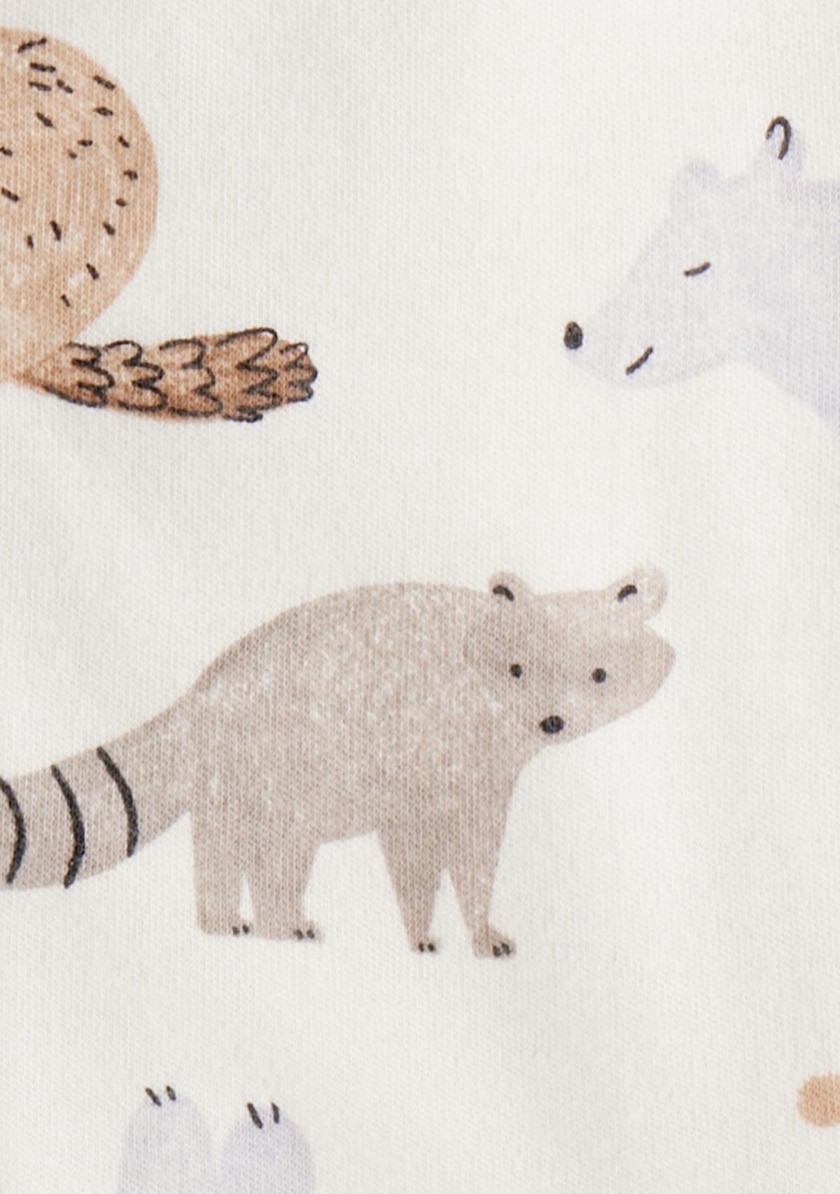 Baby Boys Woodland Animals Printed Footie Pajamas