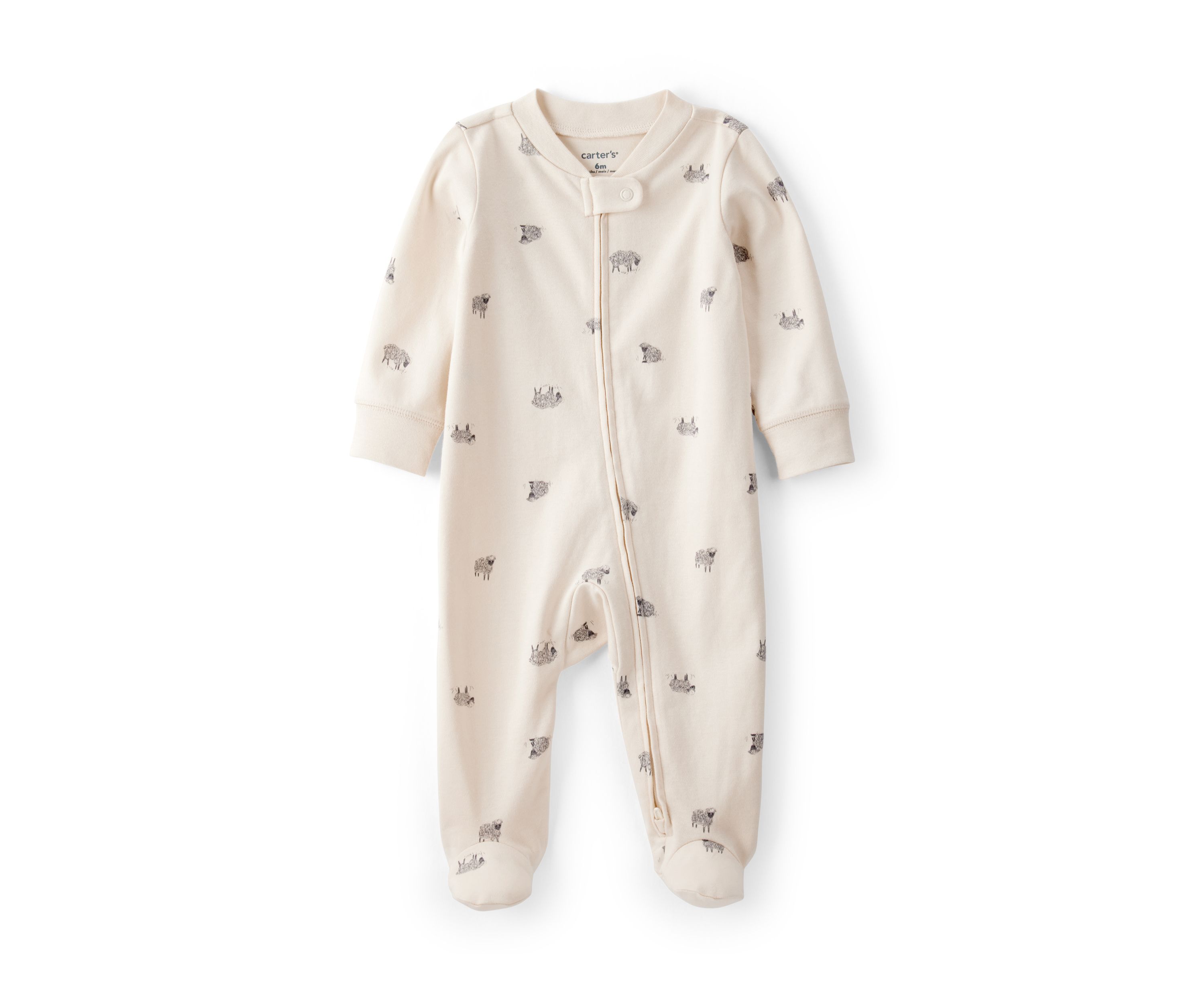 Baby Sheep Printed Footie Pajamas