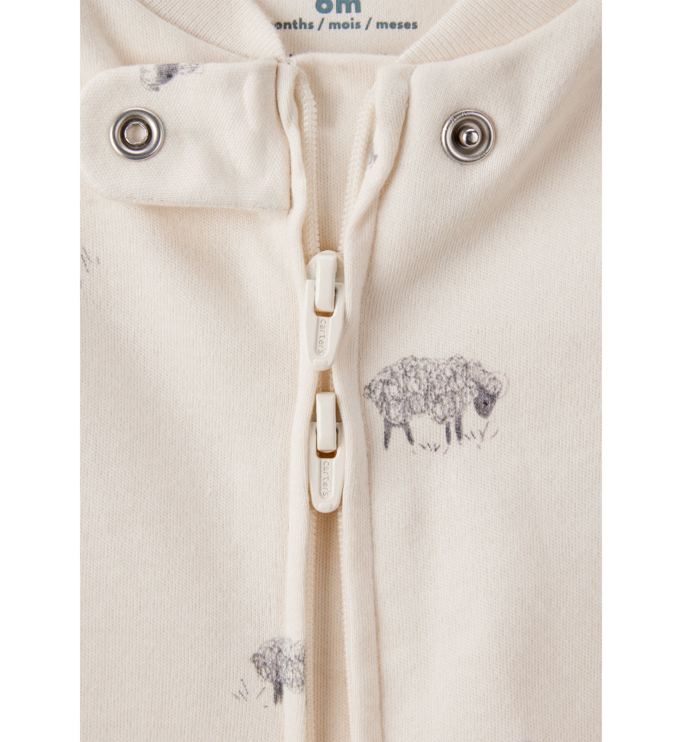 Baby Sheep Printed Footie Pajamas