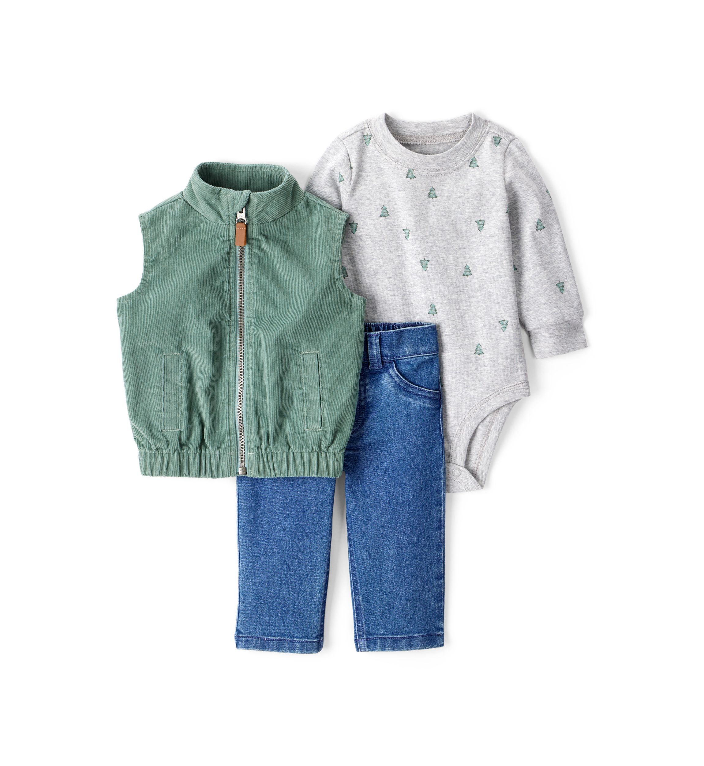 Baby Boys Three Piece Vest Set