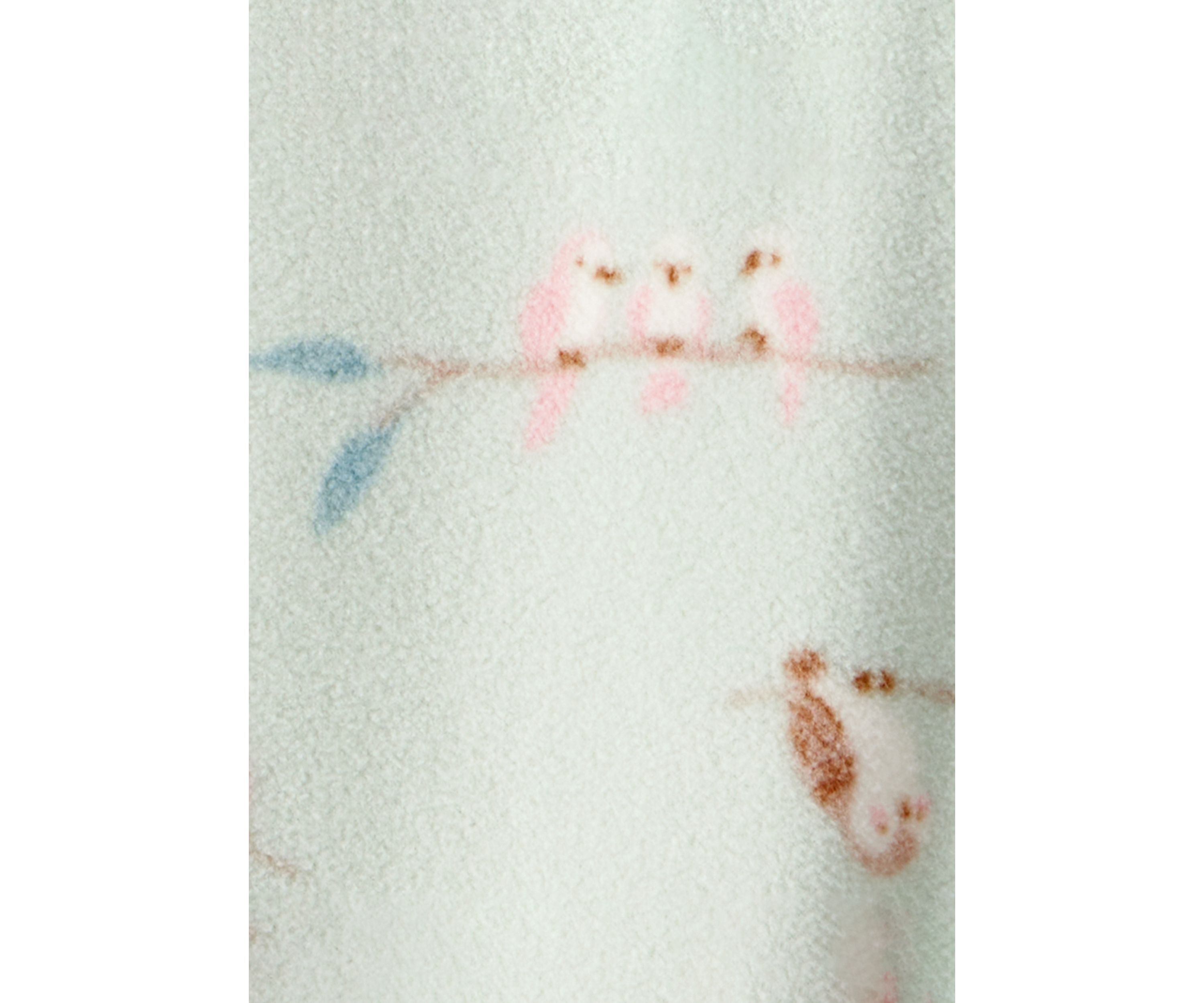 Baby Girls Microfleece Animal Printed Zip Footie Pajamas