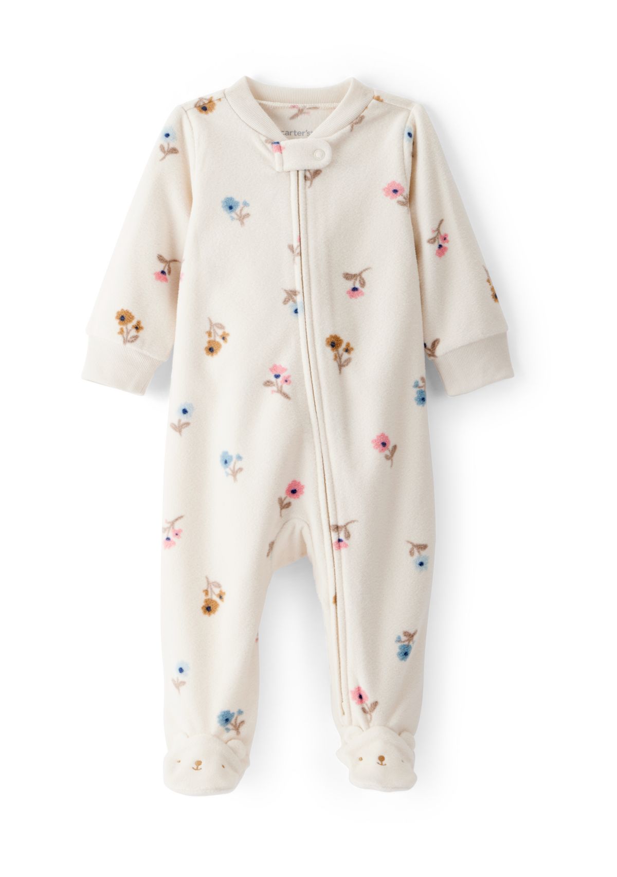 Baby Girls Printed Microfleece Footie Pajamas