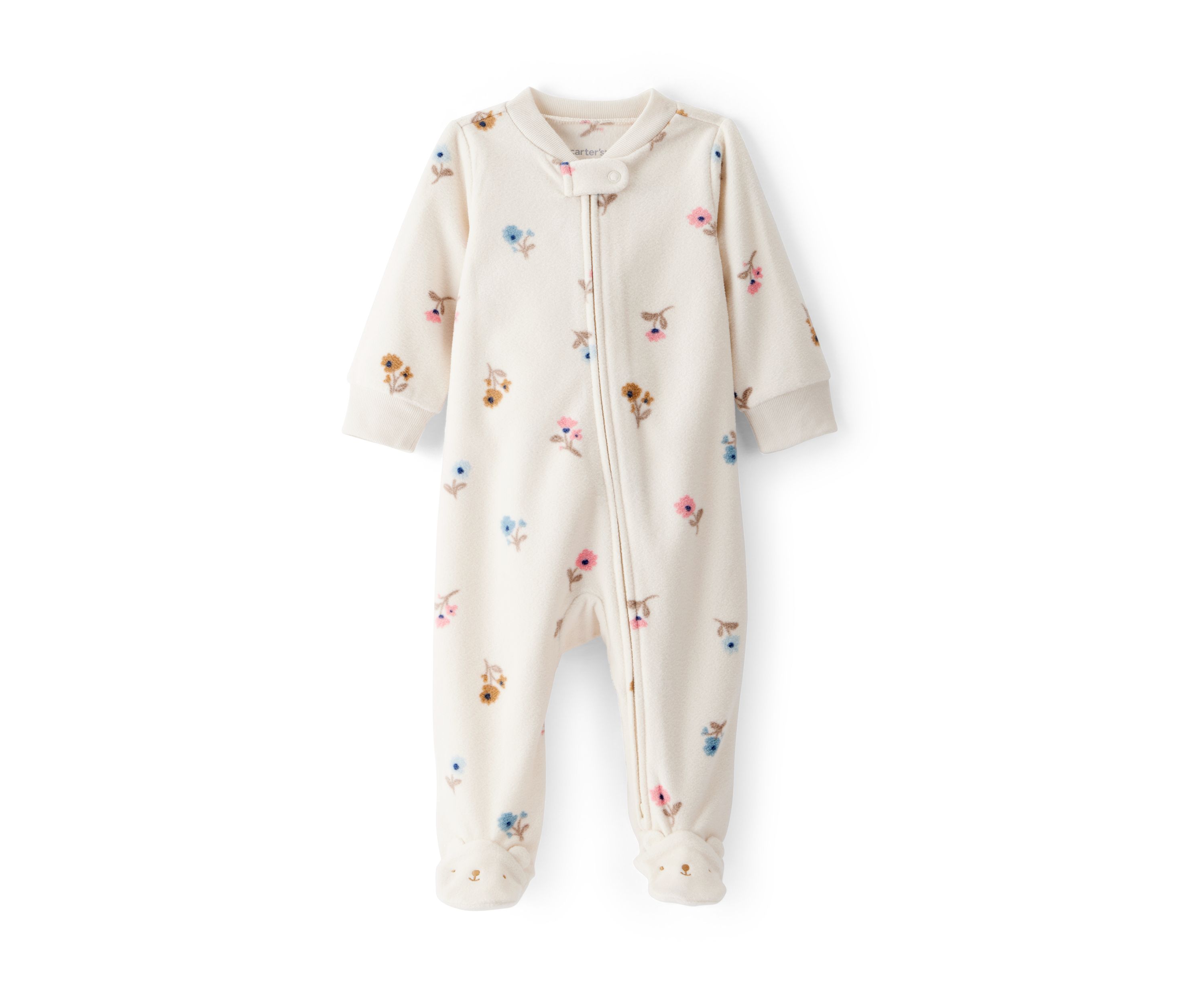 Baby Girls Printed Microfleece Footie Pajamas