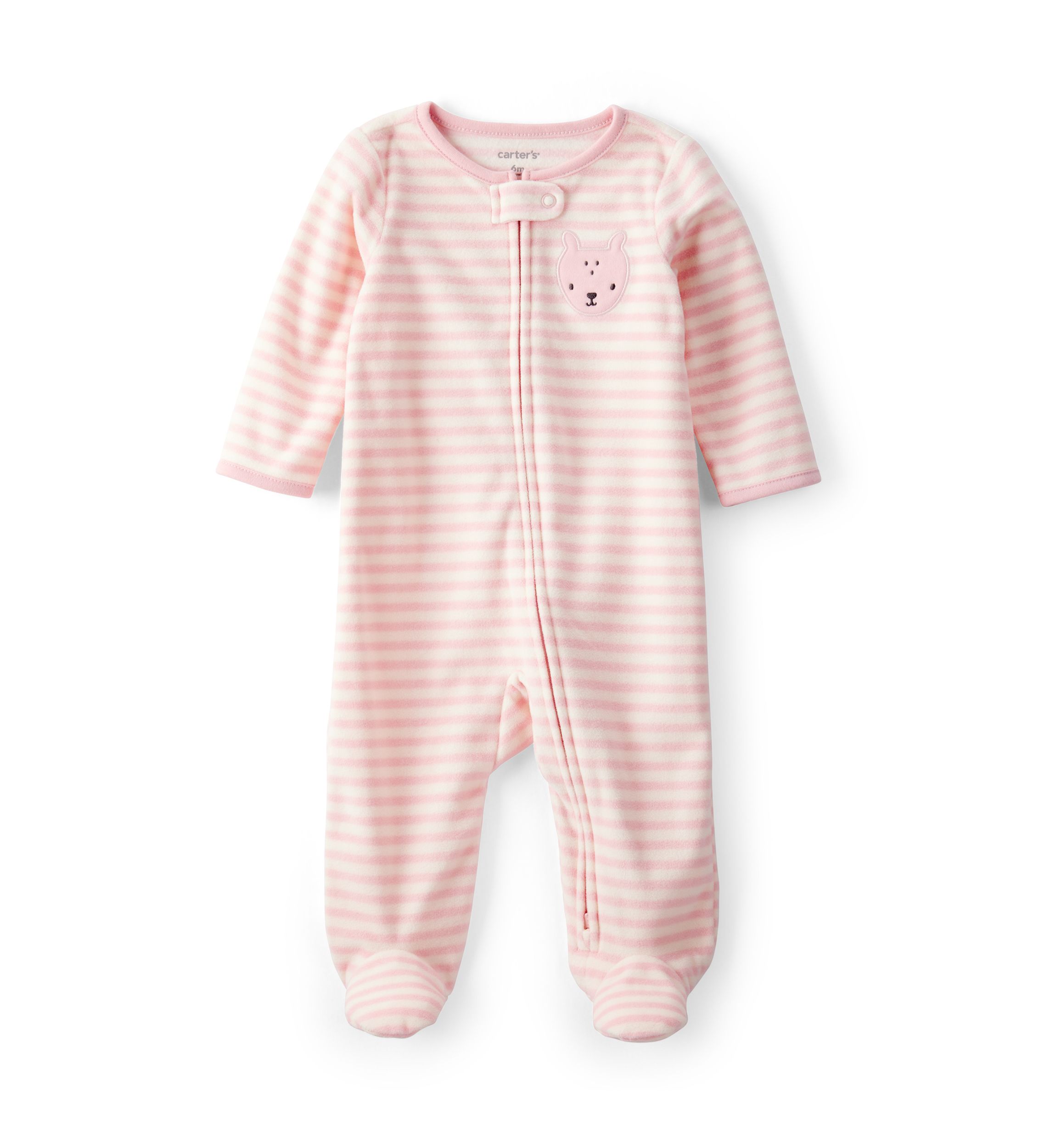 Baby Girls Stripe Footie Pajamas