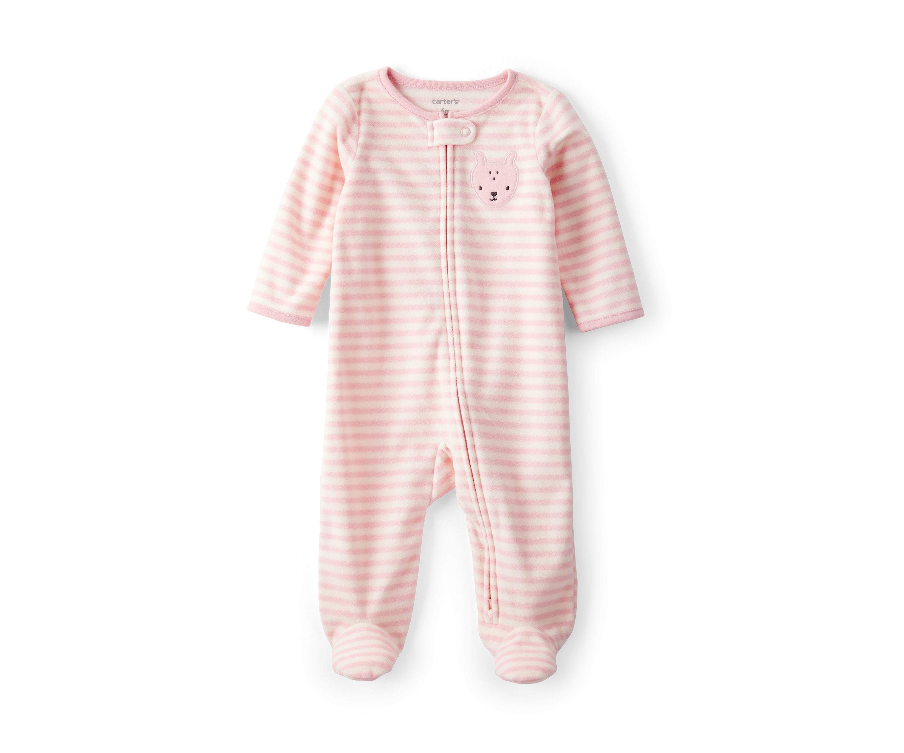 Baby Girls Stripe Footie Pajamas