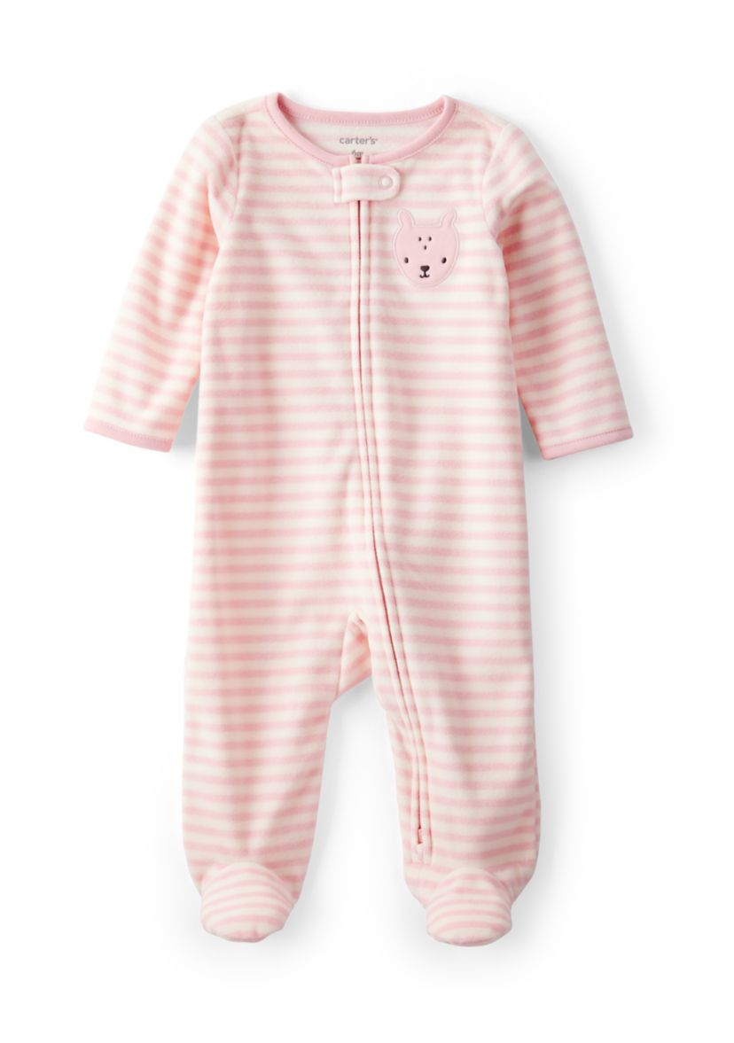 Baby Girls Stripe Footie Pajamas