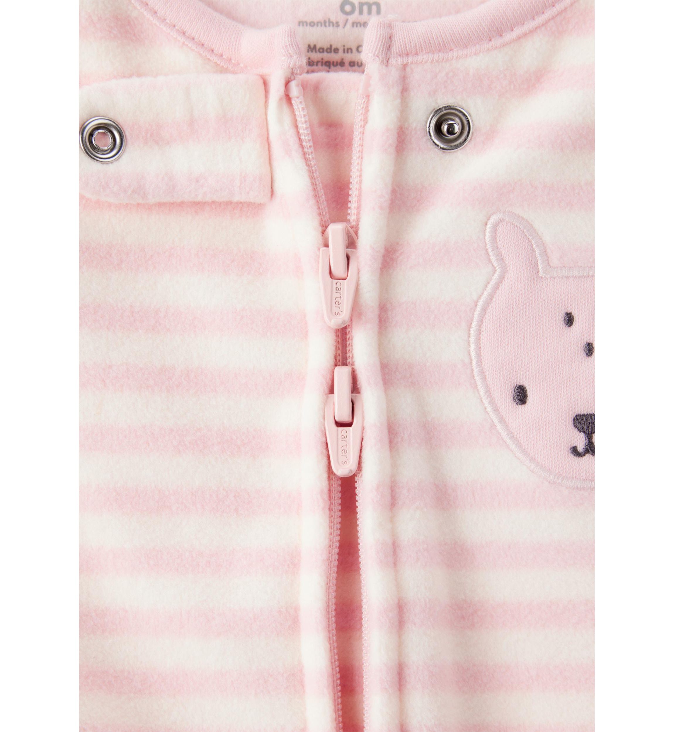 Baby Girls Stripe Footie Pajamas