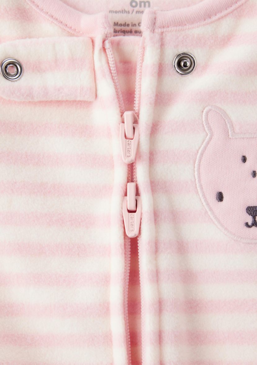 Baby Girls Stripe Footie Pajamas