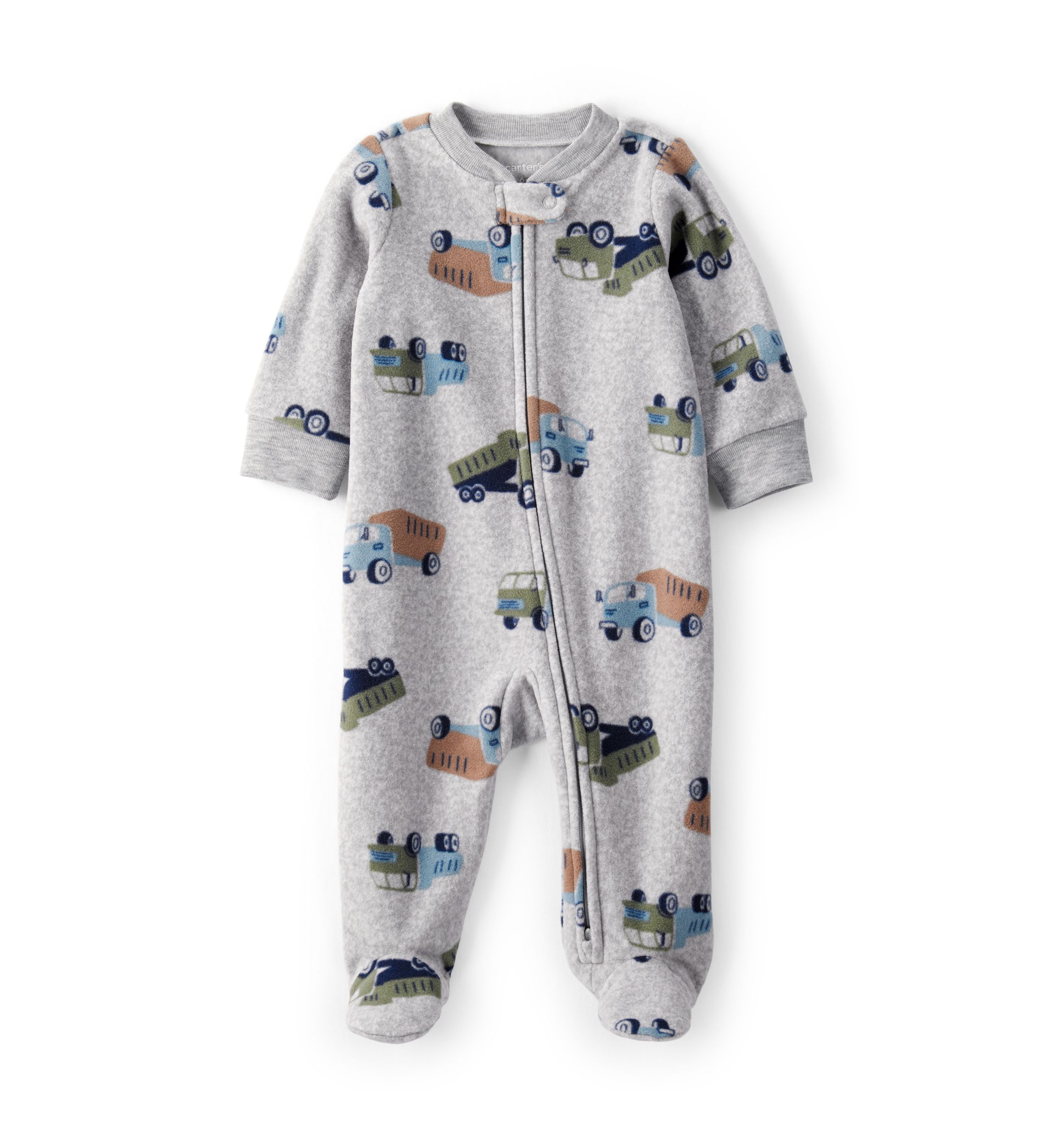 Baby Boys Microfleece Printed Footie Pajamas