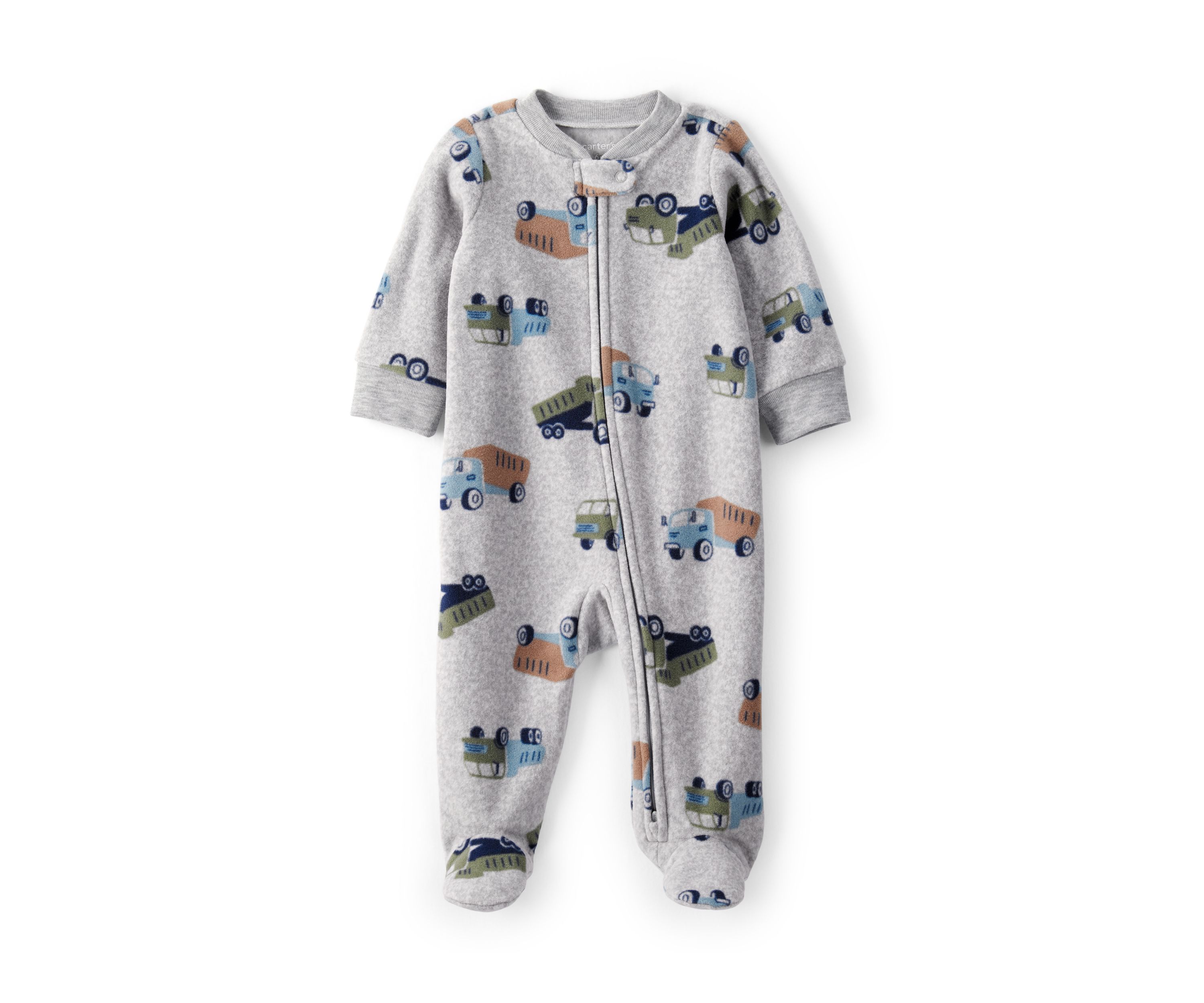 Baby Boys Microfleece Printed Footie Pajamas