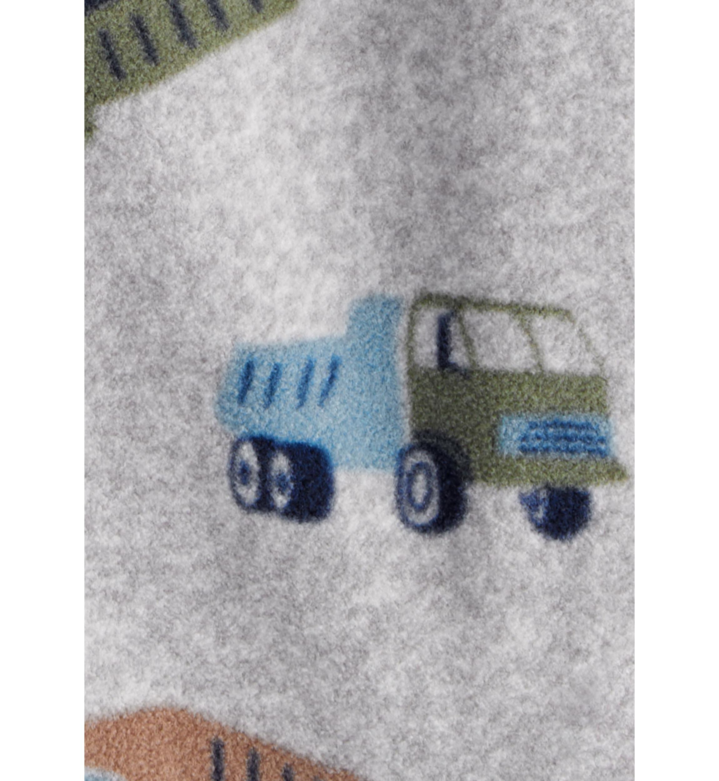 Baby Boys Microfleece Printed Footie Pajamas