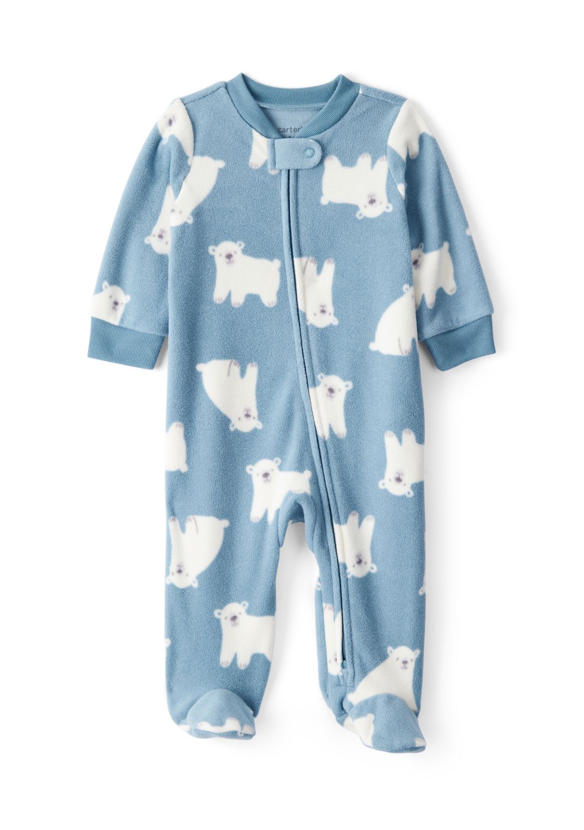 Baby Boys Microfleece Snap Footie Pajamas