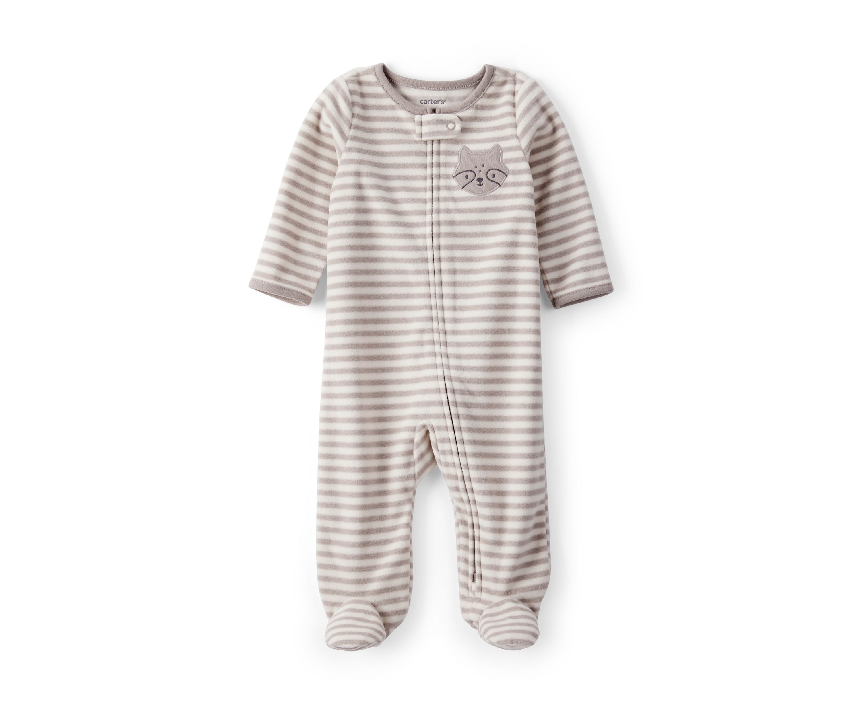 Baby Boys Stripe Microfleece Footie Pajamas