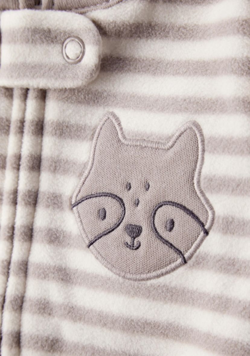 Baby Boys Stripe Microfleece Footie Pajamas