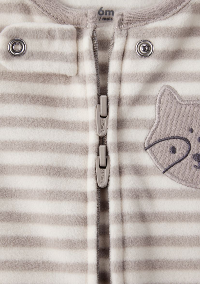 Baby Boys Stripe Microfleece Footie Pajamas