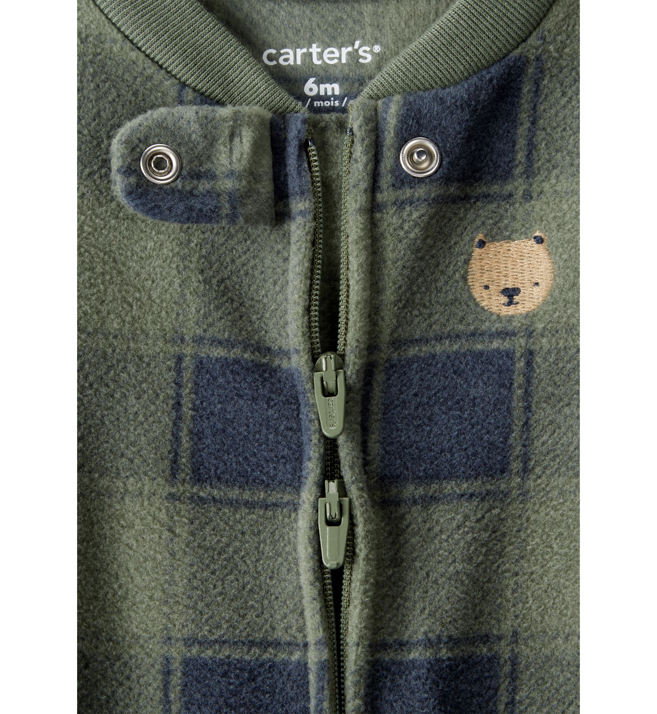 Baby Boys Microfleece Printed Footie Pajamas