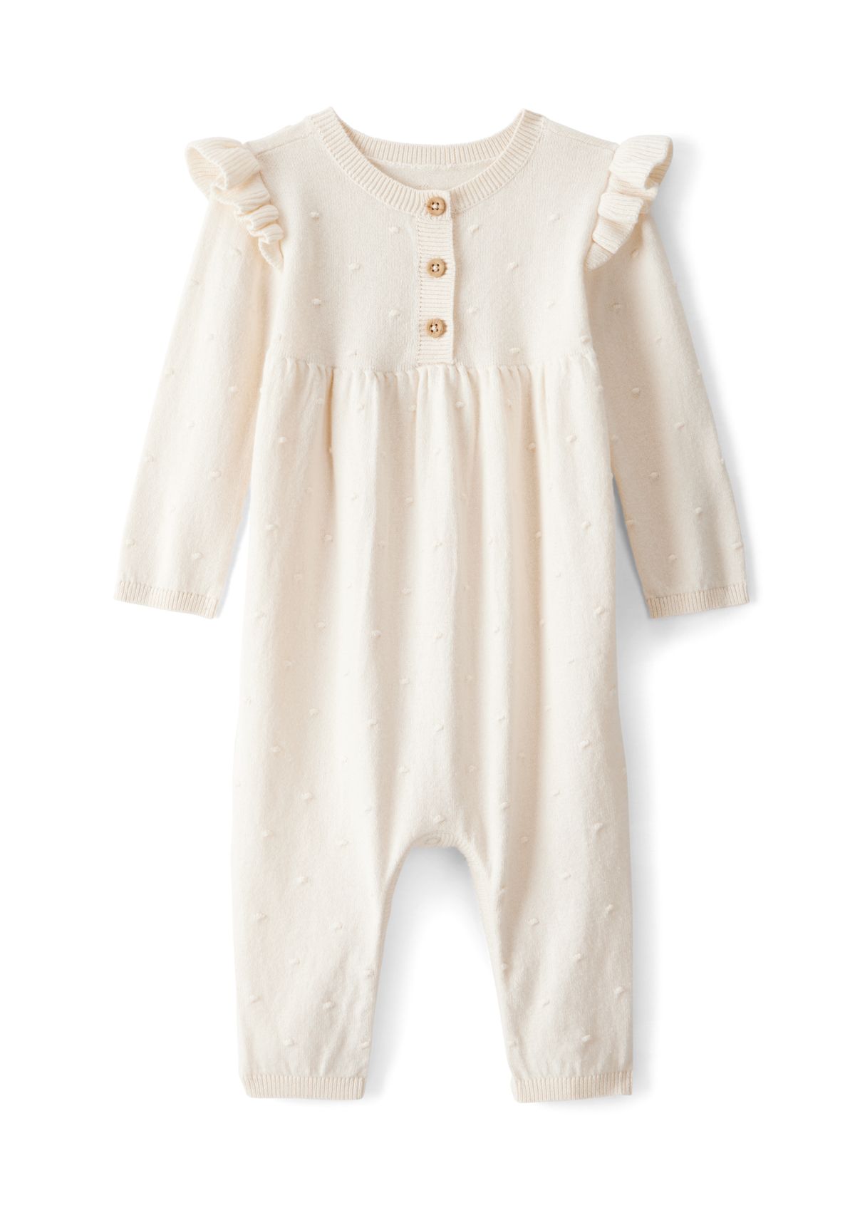 Baby Girls Flutter Shoulder Jumpsuit