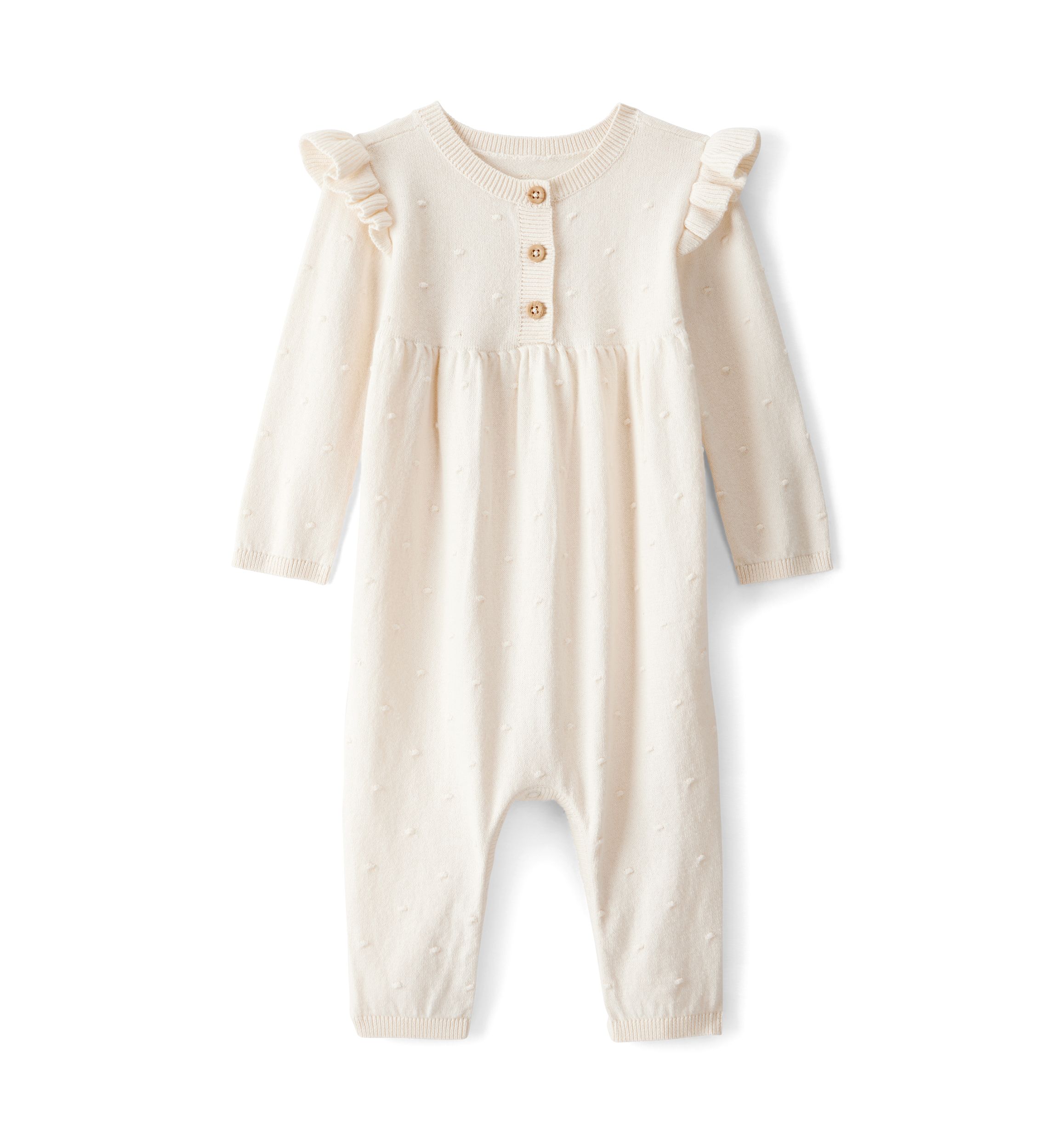 Baby Girls Flutter Shoulder Jumpsuit