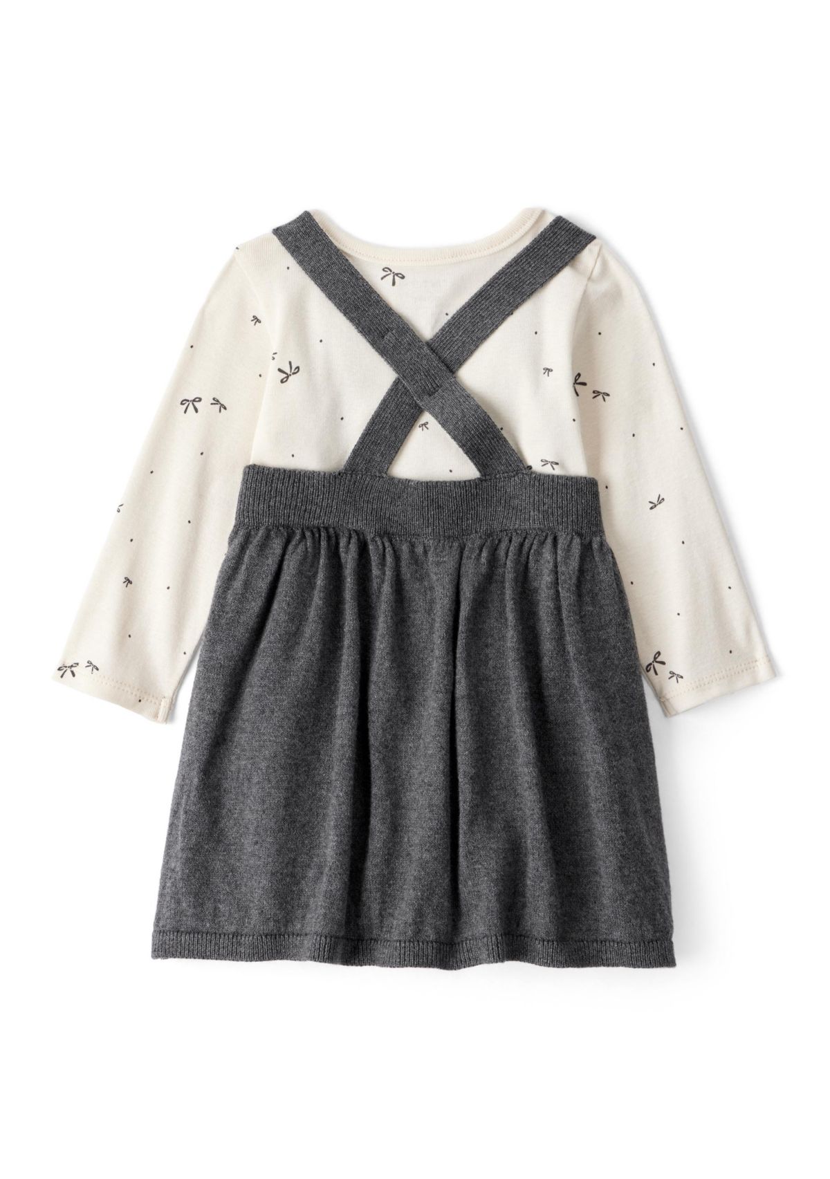 Baby Girls Printed Bodysuit and Jumper Dress Set