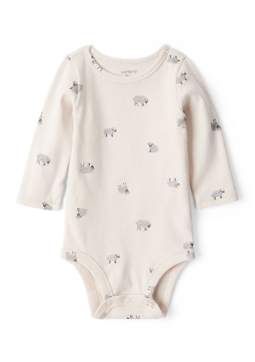Baby Boys Printed Bodysuit and Suspender Pants Set