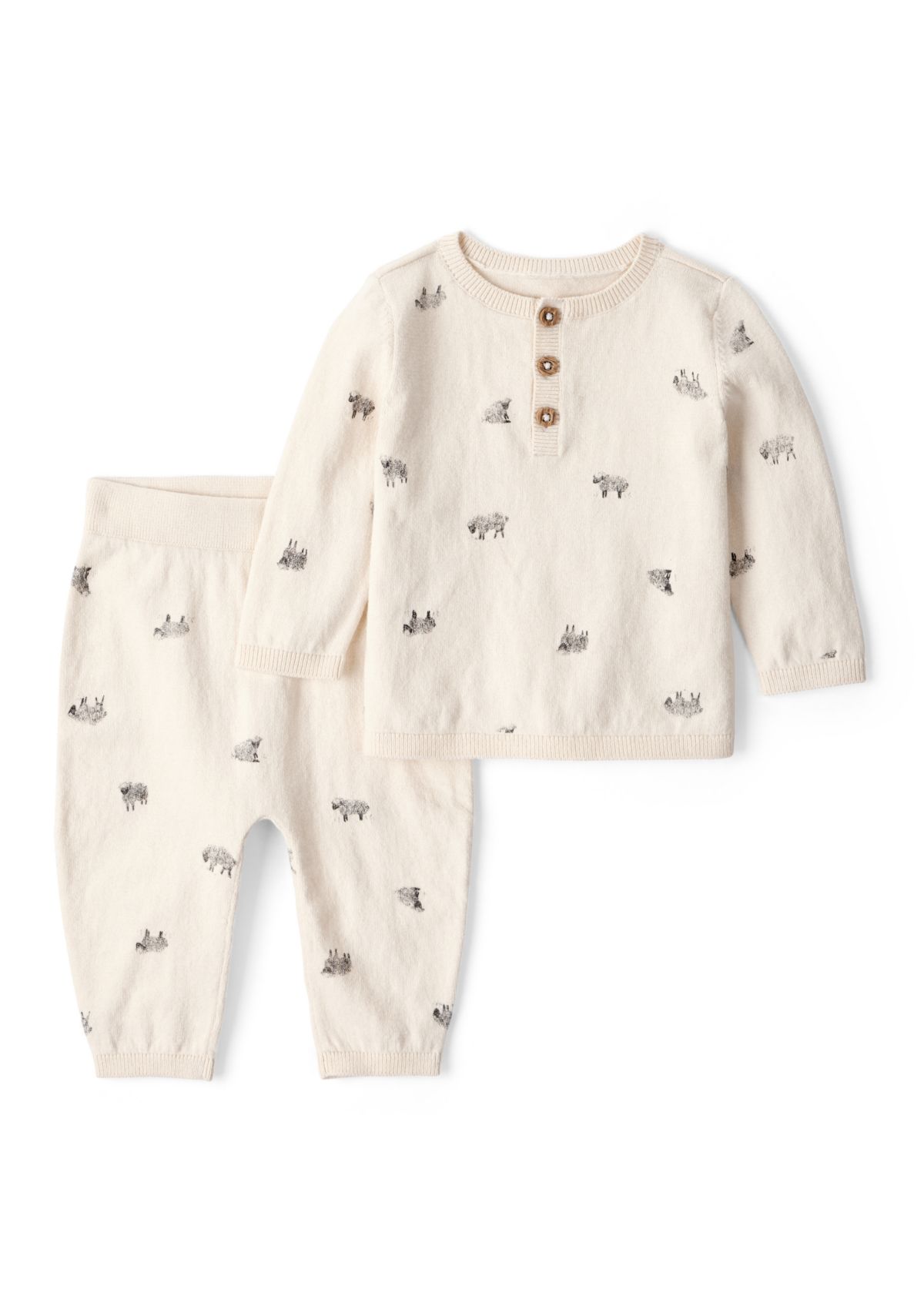 Baby Boys Printed Sweater and Joggers Set