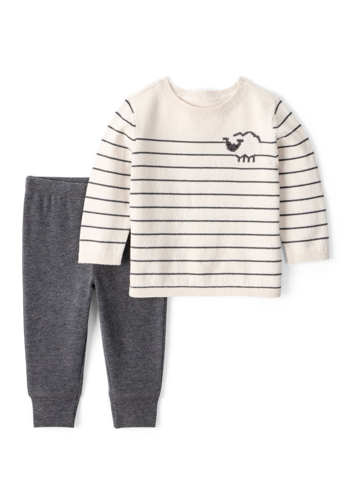 Baby Boys Marled Stripe Sweater and Joggers Set