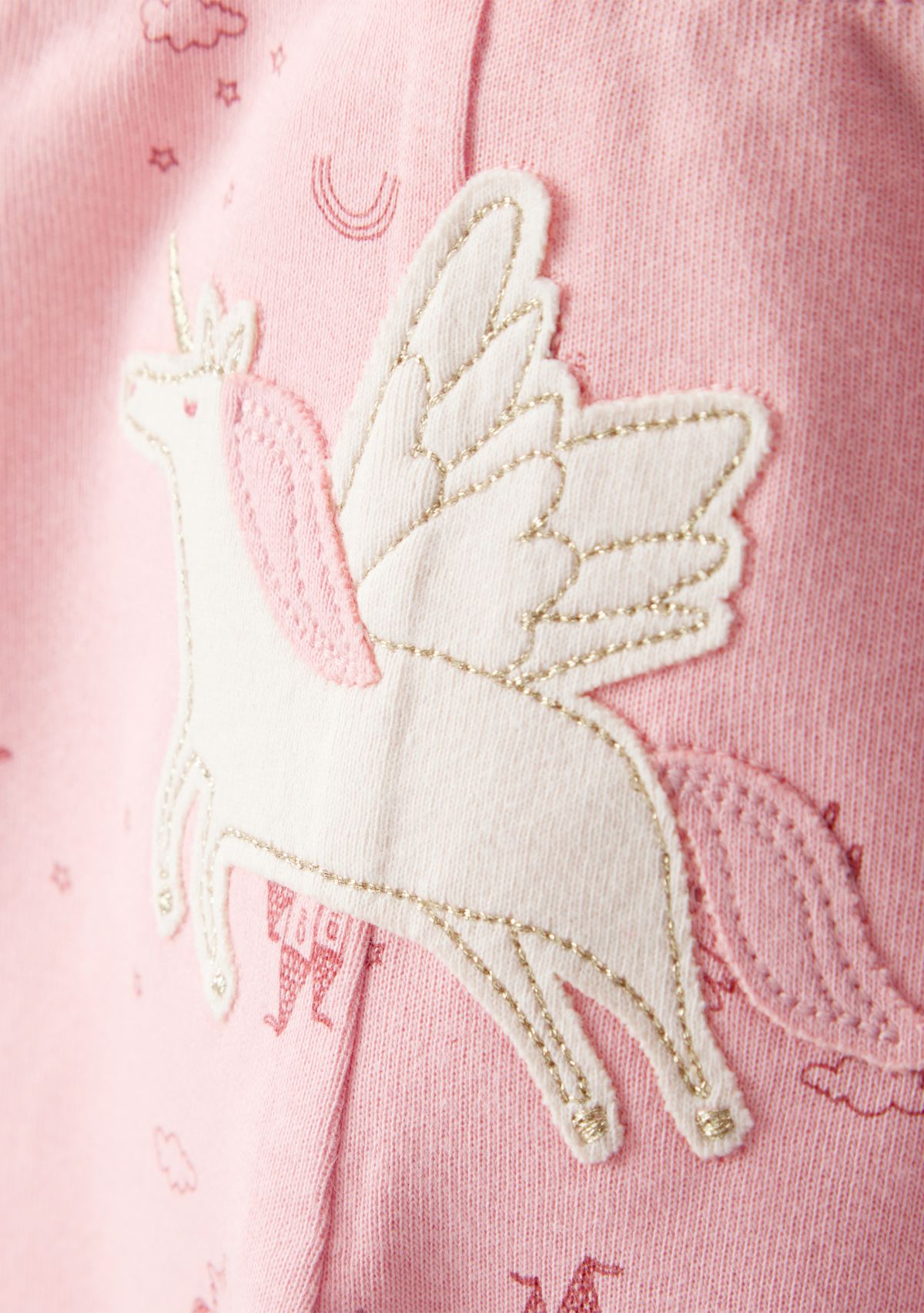 Baby Girls Unicorn Printed Bodysuit Set