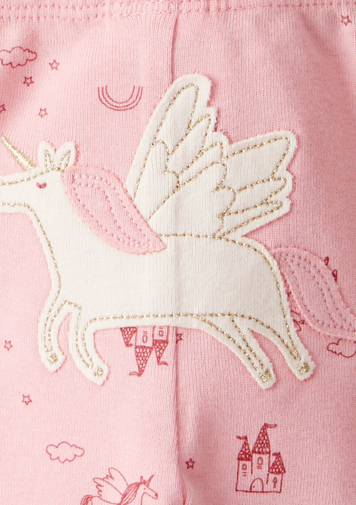 Baby Girls Unicorn Printed Bodysuit Set