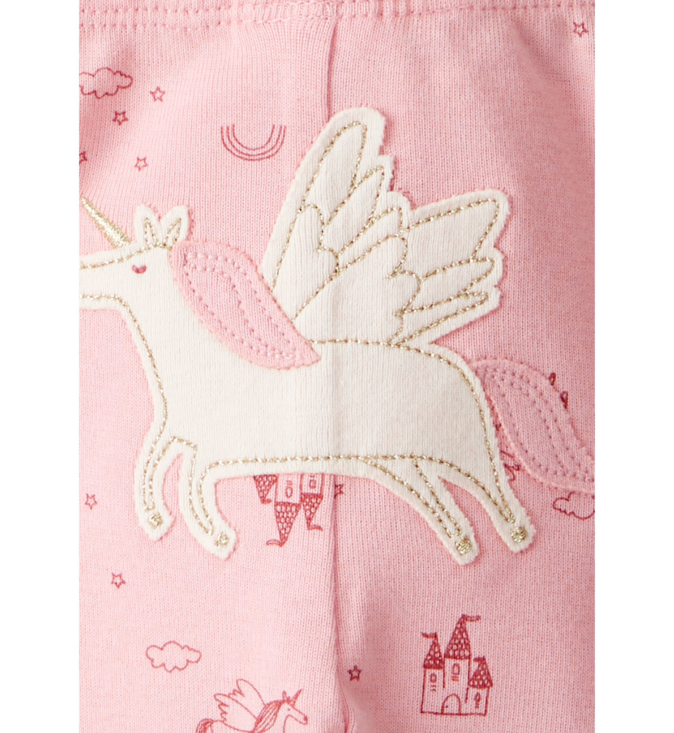 Baby Girls Unicorn Printed Bodysuit Set