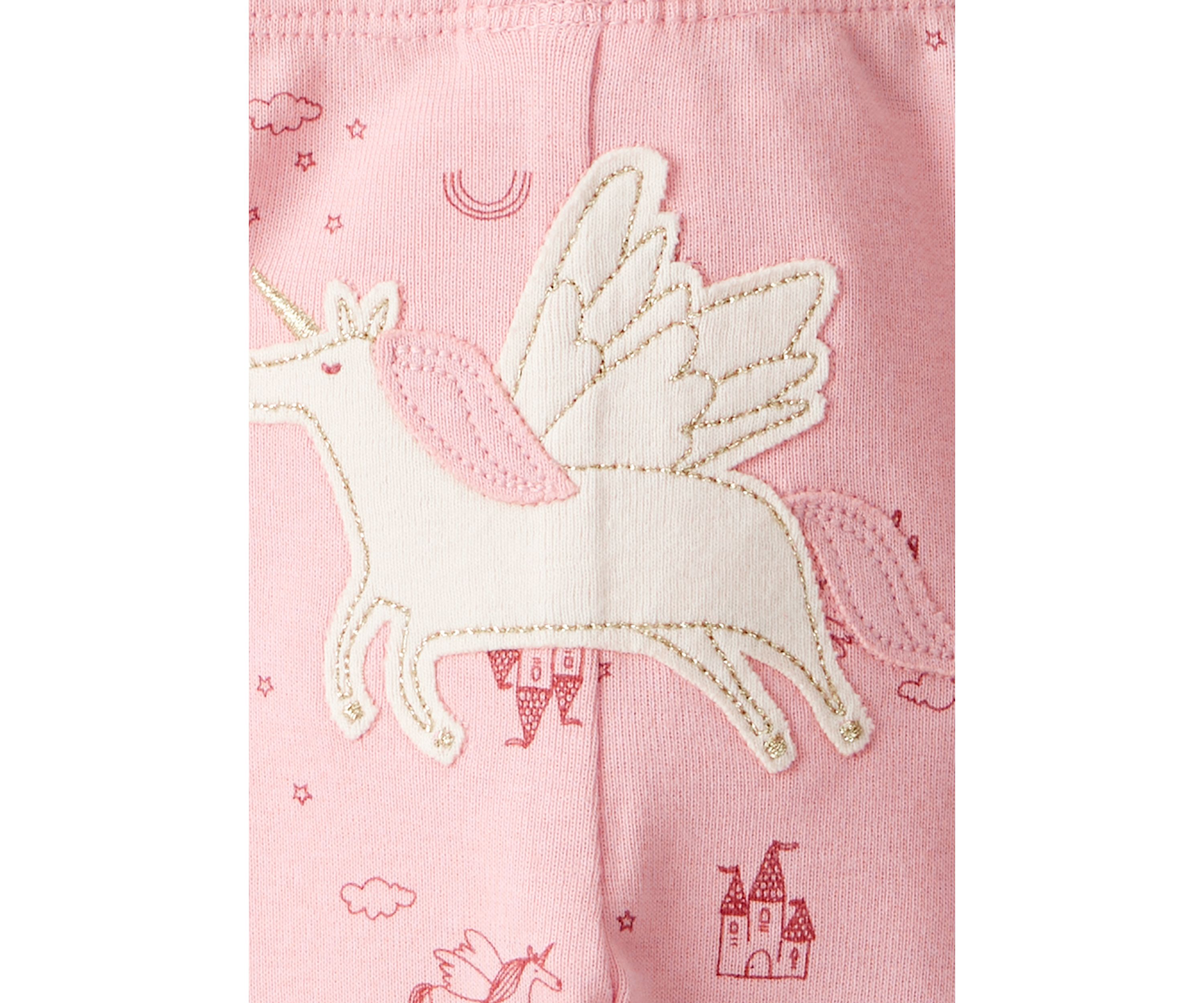 Baby Girls Unicorn Printed Bodysuit Set