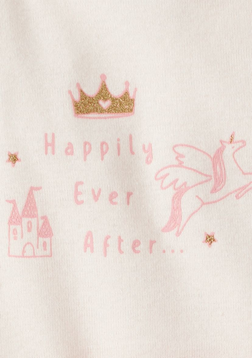 Baby Girls Unicorn Printed Bodysuit Set