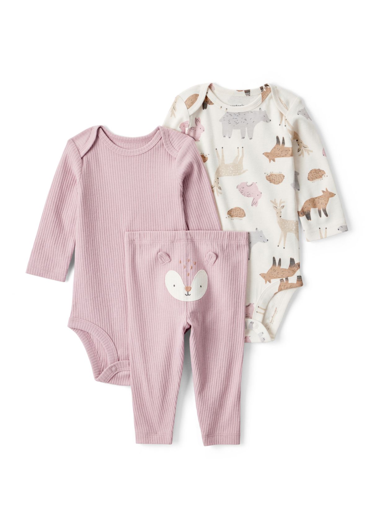 Baby Girls Three Piece Bodysuit Set